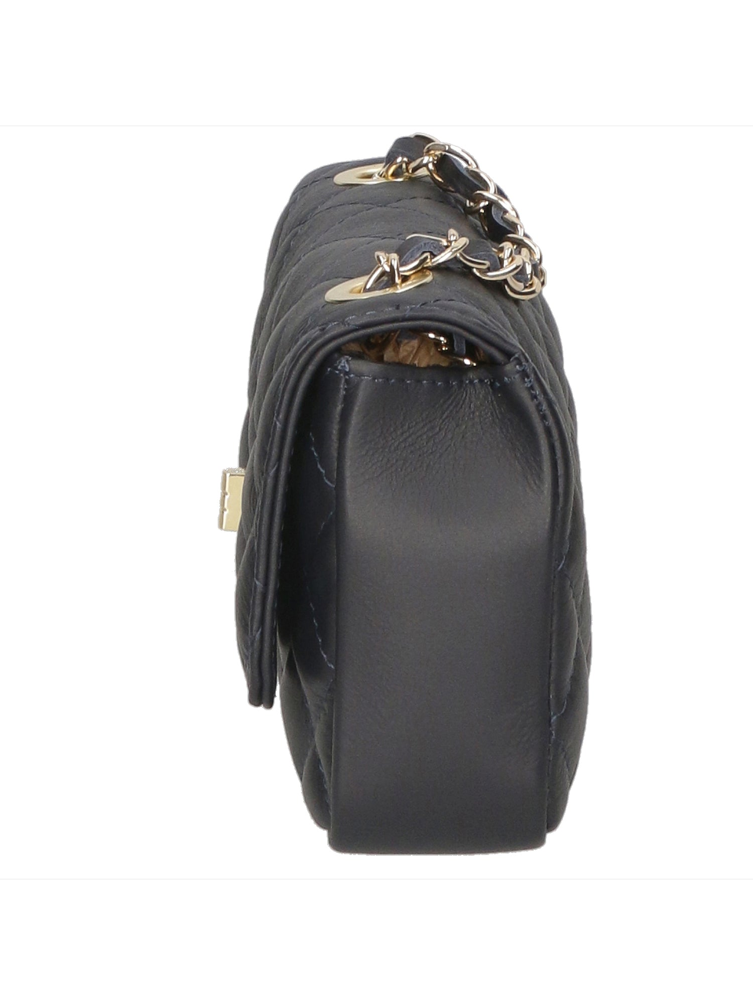 Carolina Borsa a spalla da donna Vera pelle 1073-S24 BLU JEANS Gave Lux