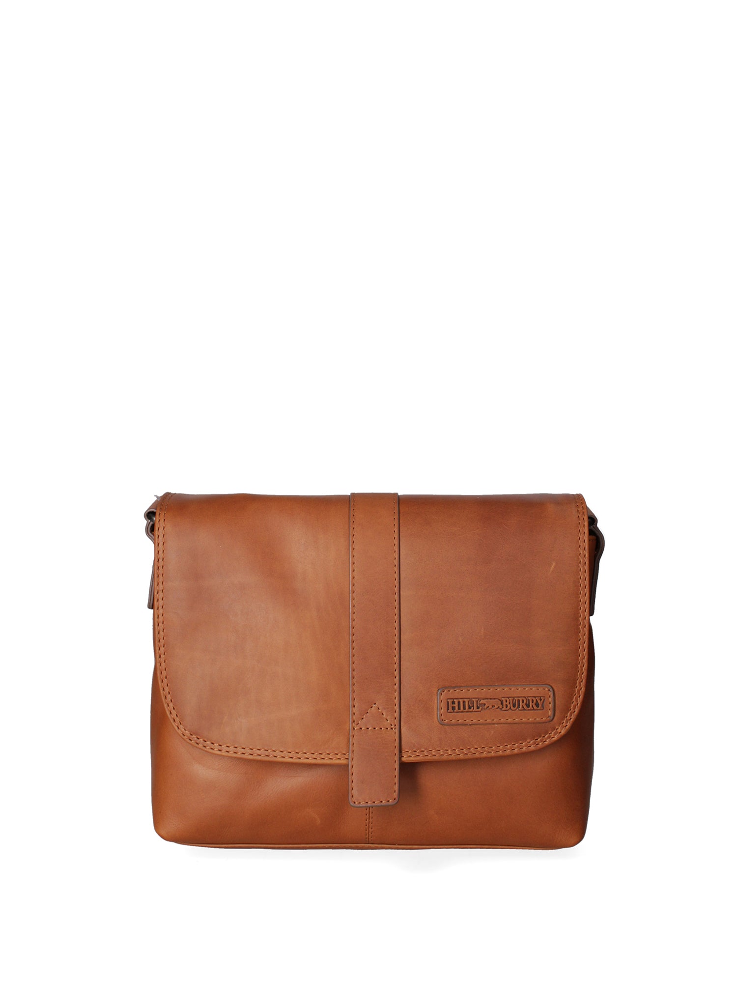 Borsa a tracolla da uomo Vera pelle HILB-3094-CUOIO Hill Burry