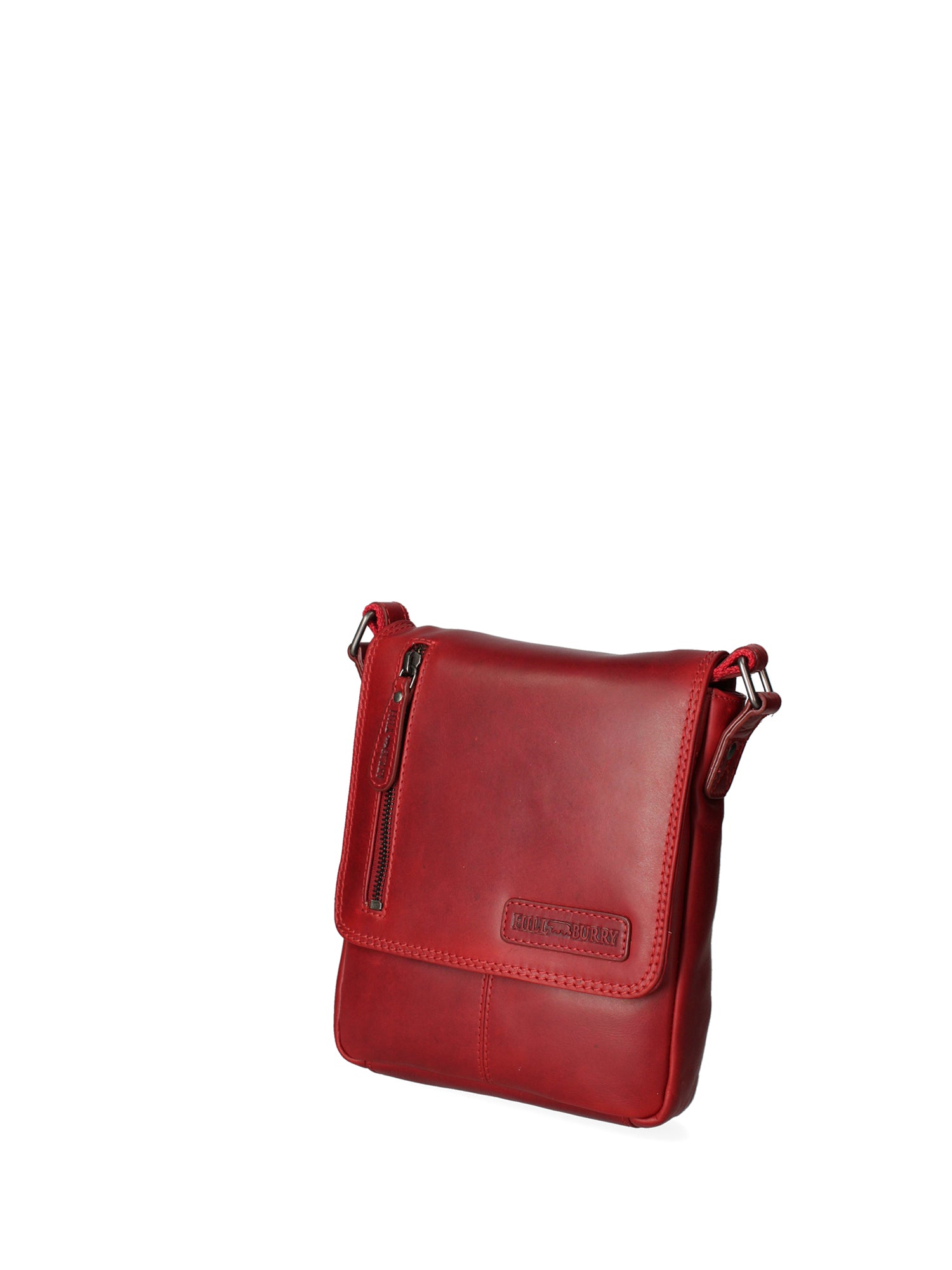 Borsa a tracolla da uomo Vera pelle HIL-3069S-ROSSO Hill Burry