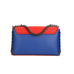 Vera pelle 8641-BLU+ROSSO Borsa a tracolla da donna Evanthe Pro Gave Lux