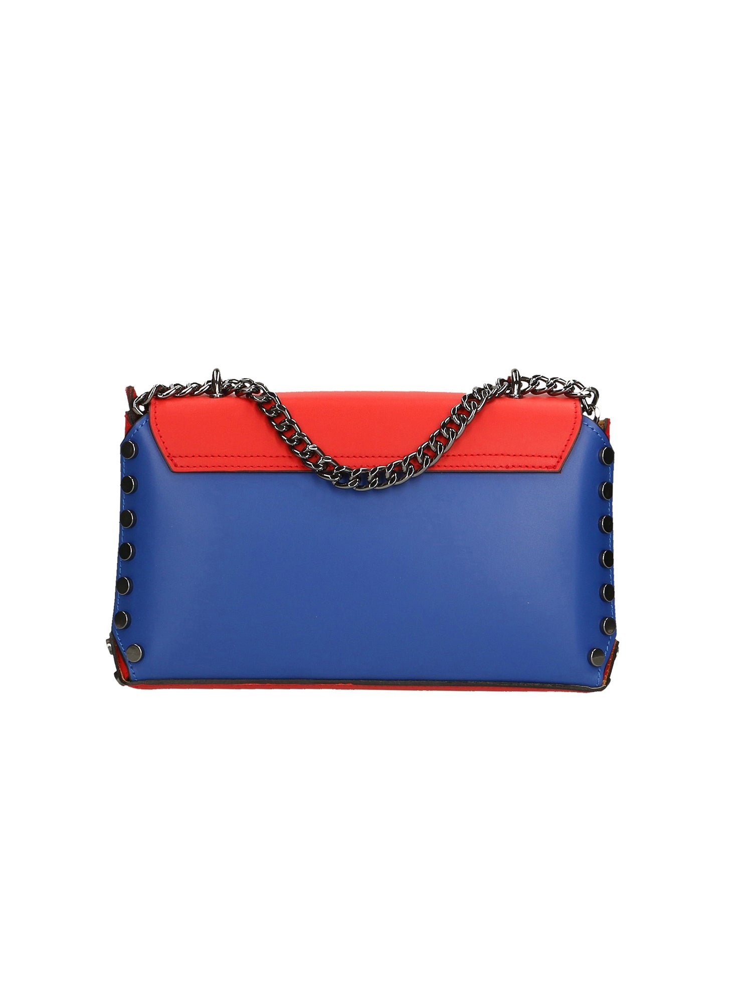 Vera pelle 8641-BLU+ROSSO Borsa a tracolla da donna Evanthe Pro Gave Lux