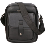 Borsa a tracolla uomo 100% PU Leather PCL3005-BLACK Northampton Polo Club