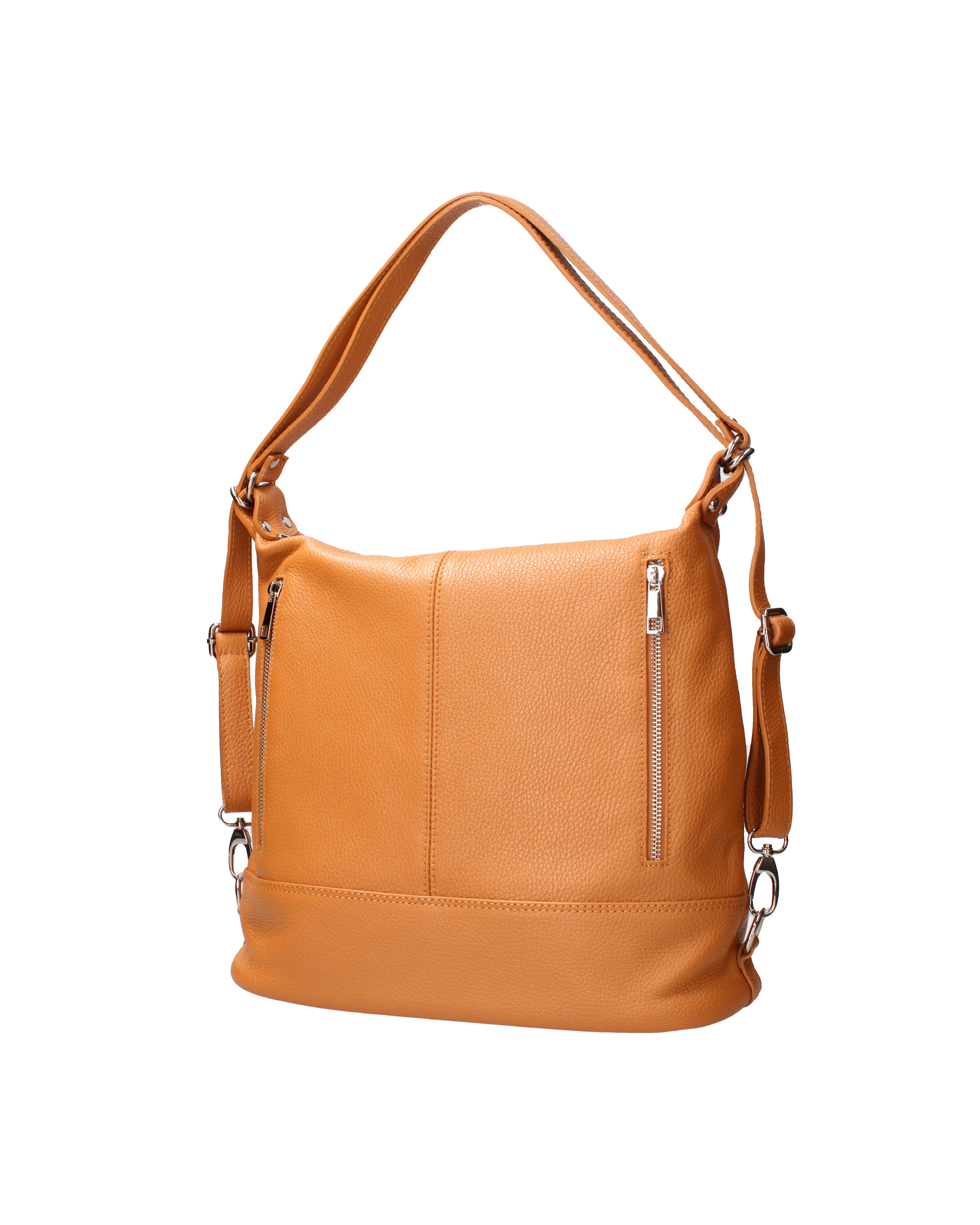 Vera pelle 07135-D44 CUOIO Borsa a spalla convertibile Anjelica Viola Castellani