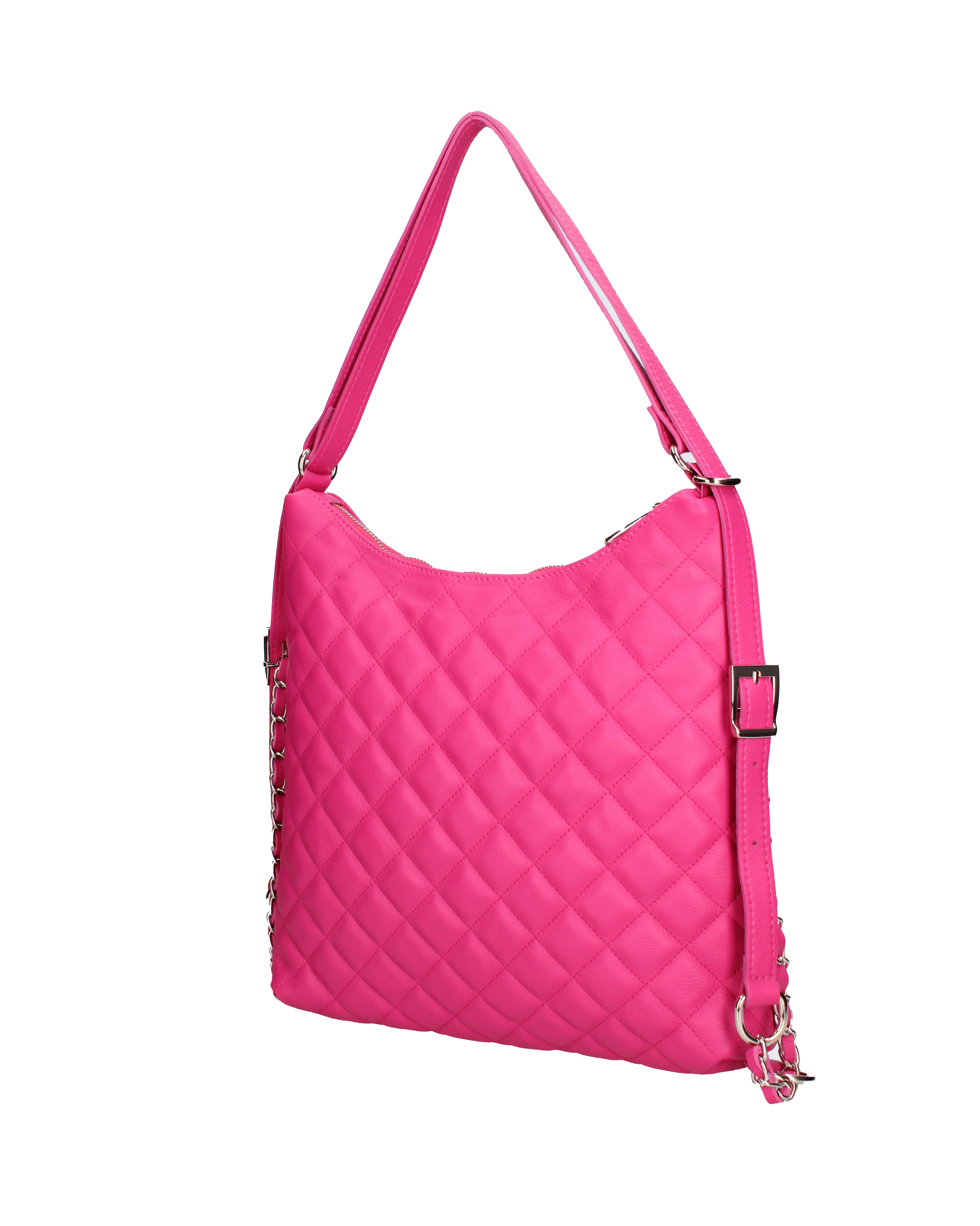 Borsa a spalla convertibile in zaino Vera pelle 07144-S02 FUXIA Roberta Rossi