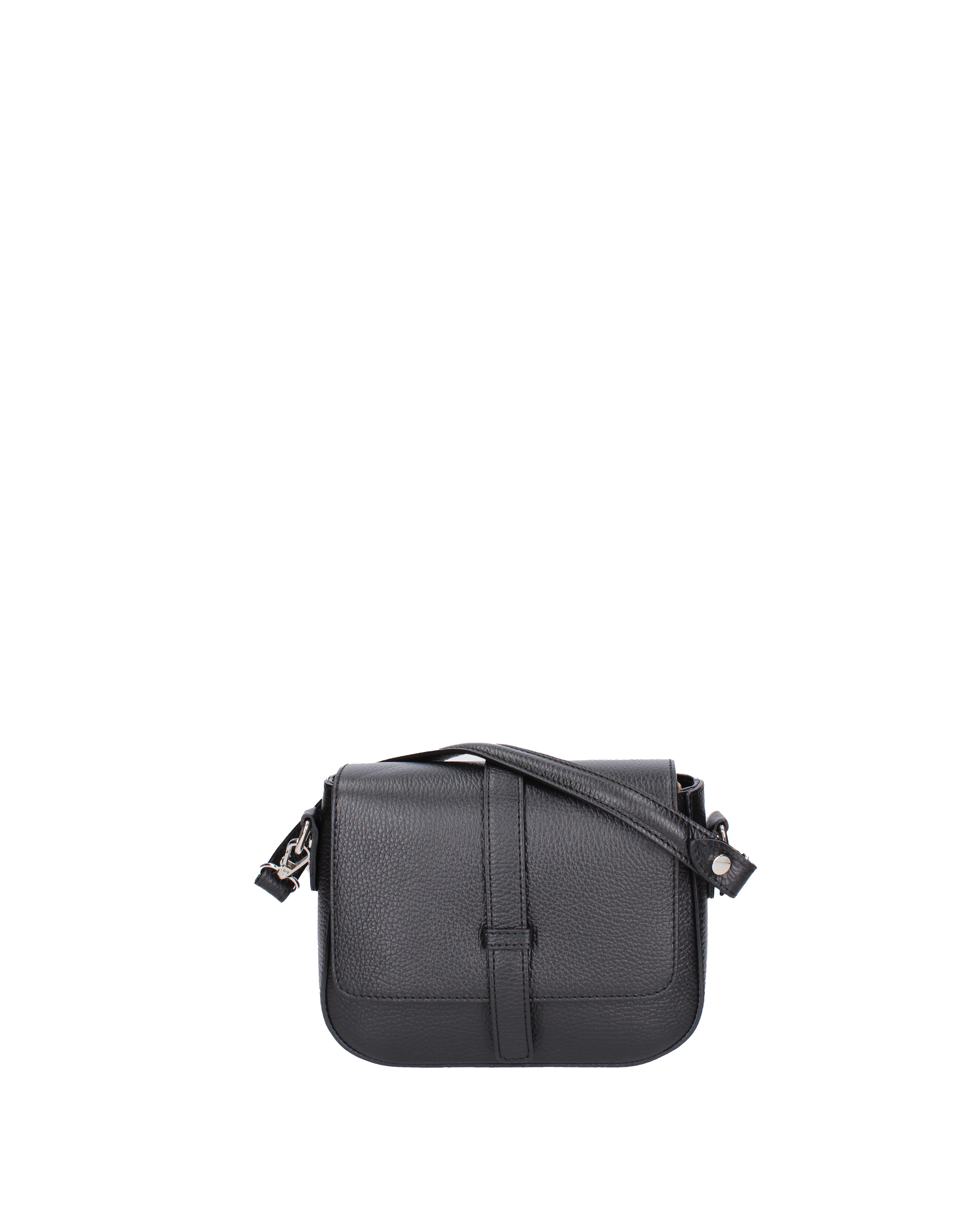 Borsa a tracolla da donna Vera pelle 07203-D28 NERO Roberta Rossi