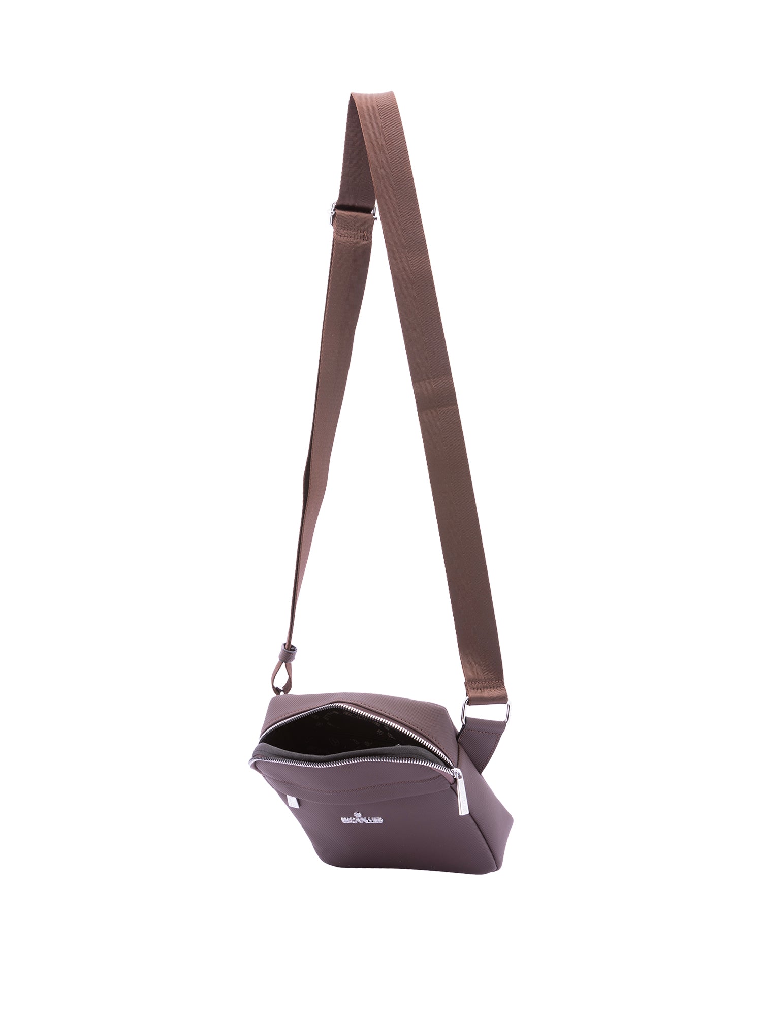 Borsa a tracolla da uomo 100% poliestere BC1096-CAFFE' B Cavalli