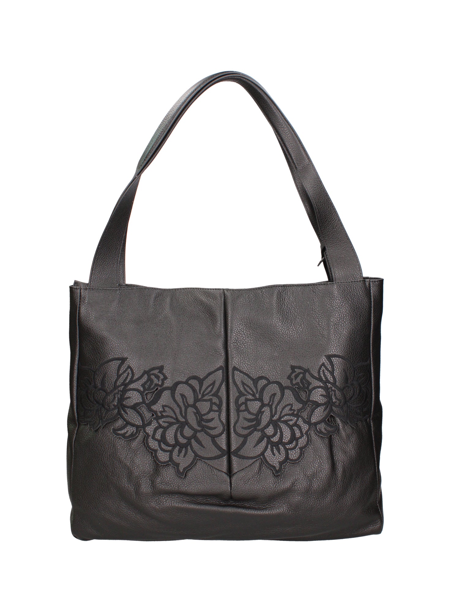 Erebea Elite Borsa a spalla da donna 100% Poliuretano B16663-NERO Braccialini