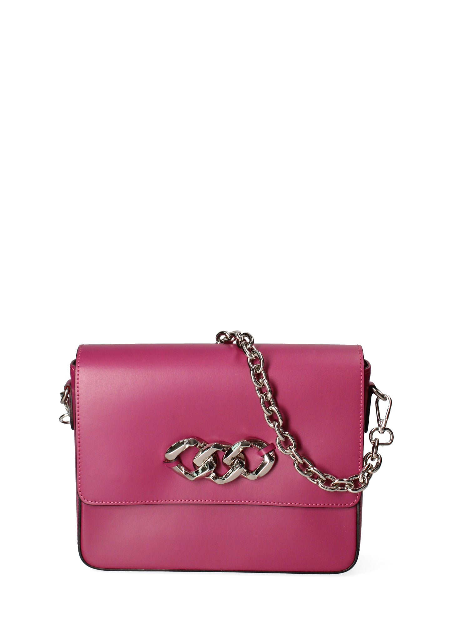 Borsa a tracolla da donna Vera pelle JR-W-1053-FUCSIA-SILVER John Richmond