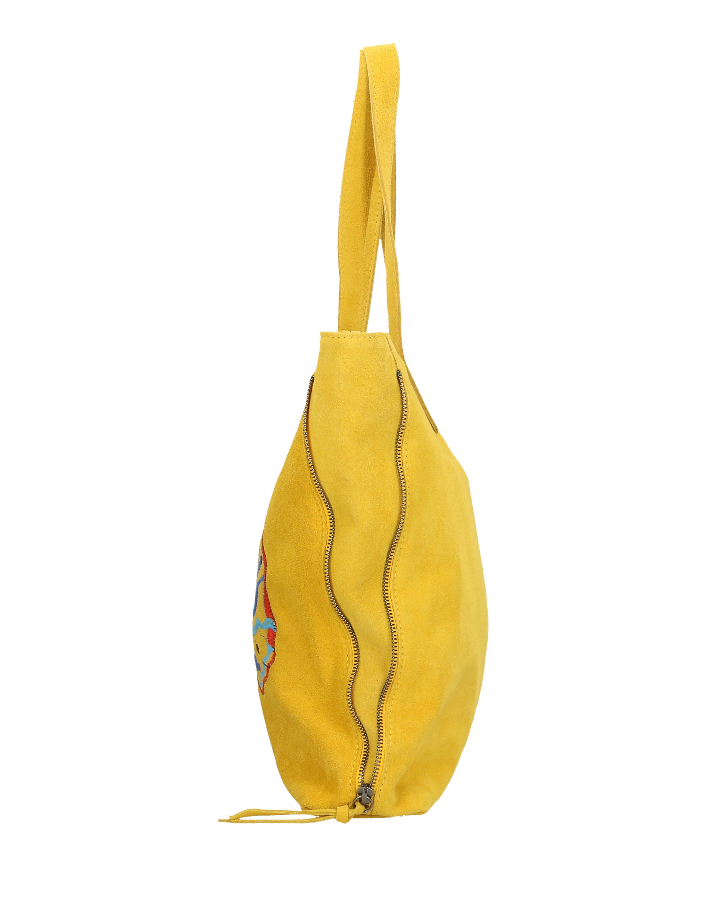 Papillon Borsa a spalla da donna Vera pelle 8620-GIALLO YELLOW Gave Lux