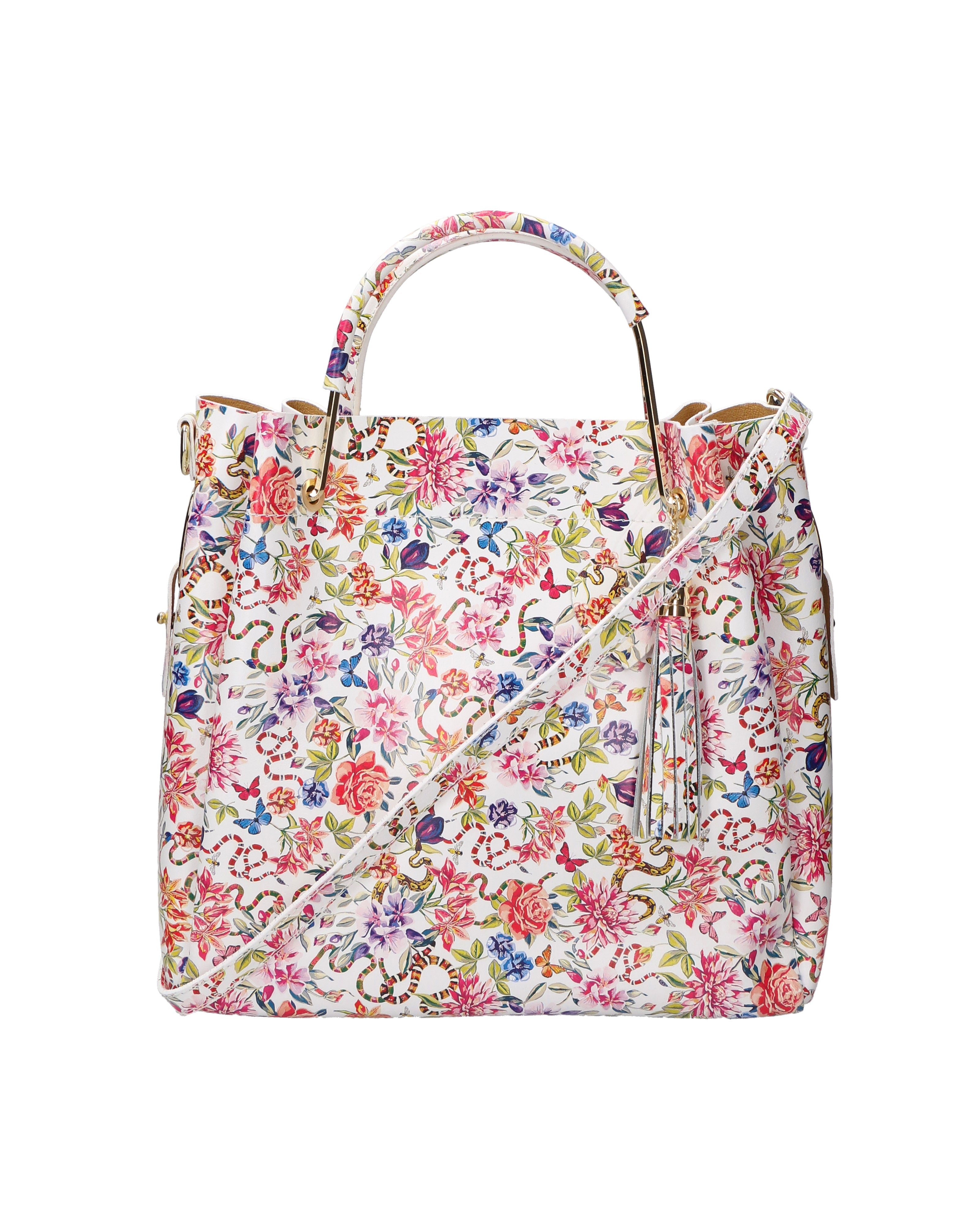 Zeffira Borsa a mano da donna 100% pelle 36003-FIORE-1 Gave Lux