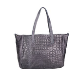 Lorella Borsa a spalla da donna Vera pelle croco 06499-042 GRIGIO SCURO Gave Lux