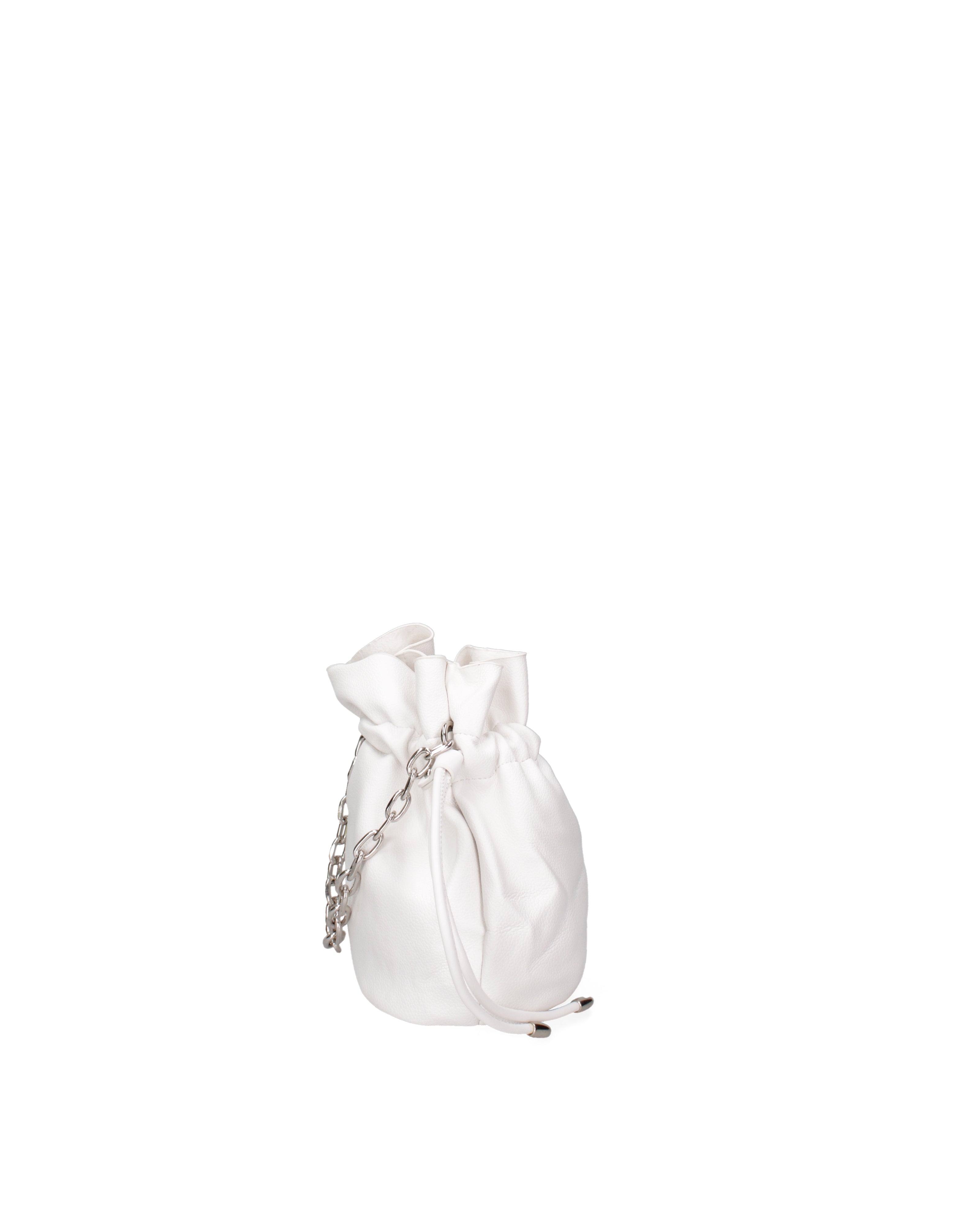 Borsa a secchiello da donna 100% PVC F6717-1-WHITE David Jones