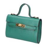 Uma Borsa a mano da donna Vera pelle 06525-D91 PAVONE Gave Lux