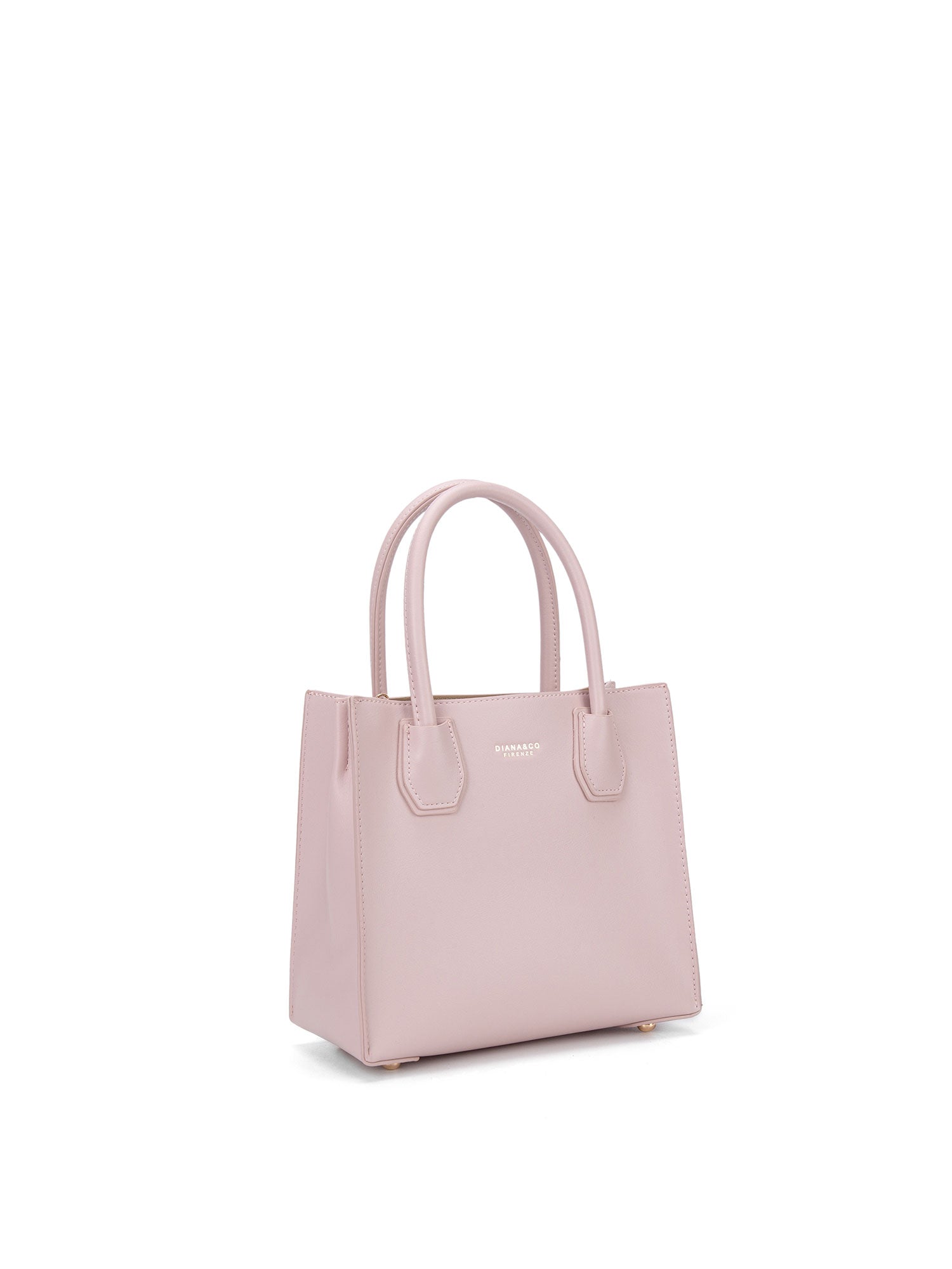 Borsa a mano da donna 100% pelle vegana PU 713-1PT-LIGHT PINK Diana&co