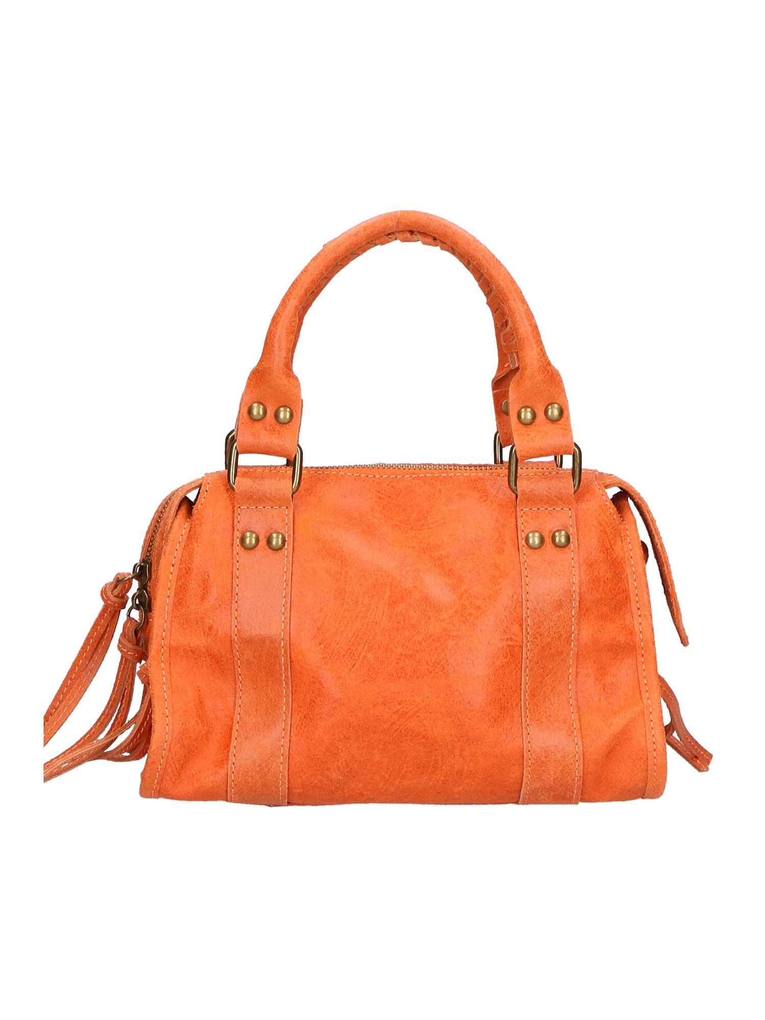 Erisia Borsa a spalla da donna Vera pelle 06091-ARANCIONE Gave Lux