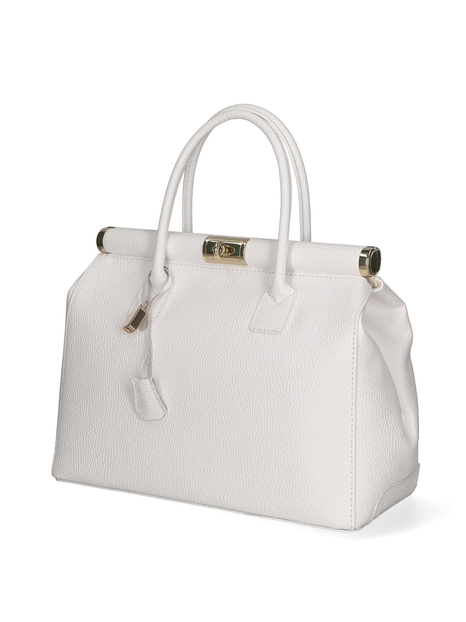 Aleria Borsa a mano da donna Vera pelle 8005-D01 BIANCO Gave Lux