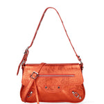 Borsa a spalla da donna Vera pelle 07234-L010 ARANCIO Roberta Rossi