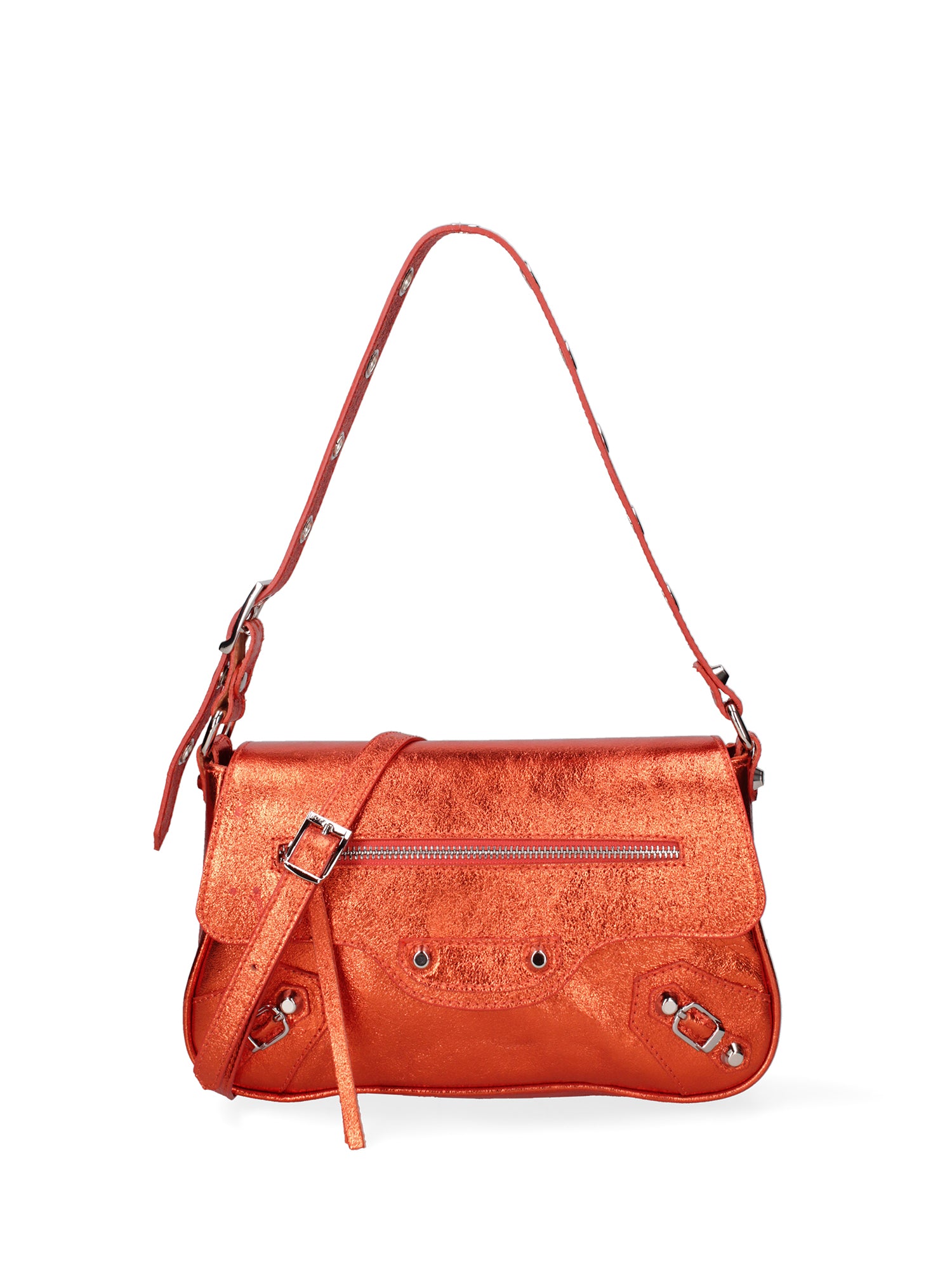 Borsa a spalla da donna Vera pelle 07234-L010 ARANCIO Roberta Rossi
