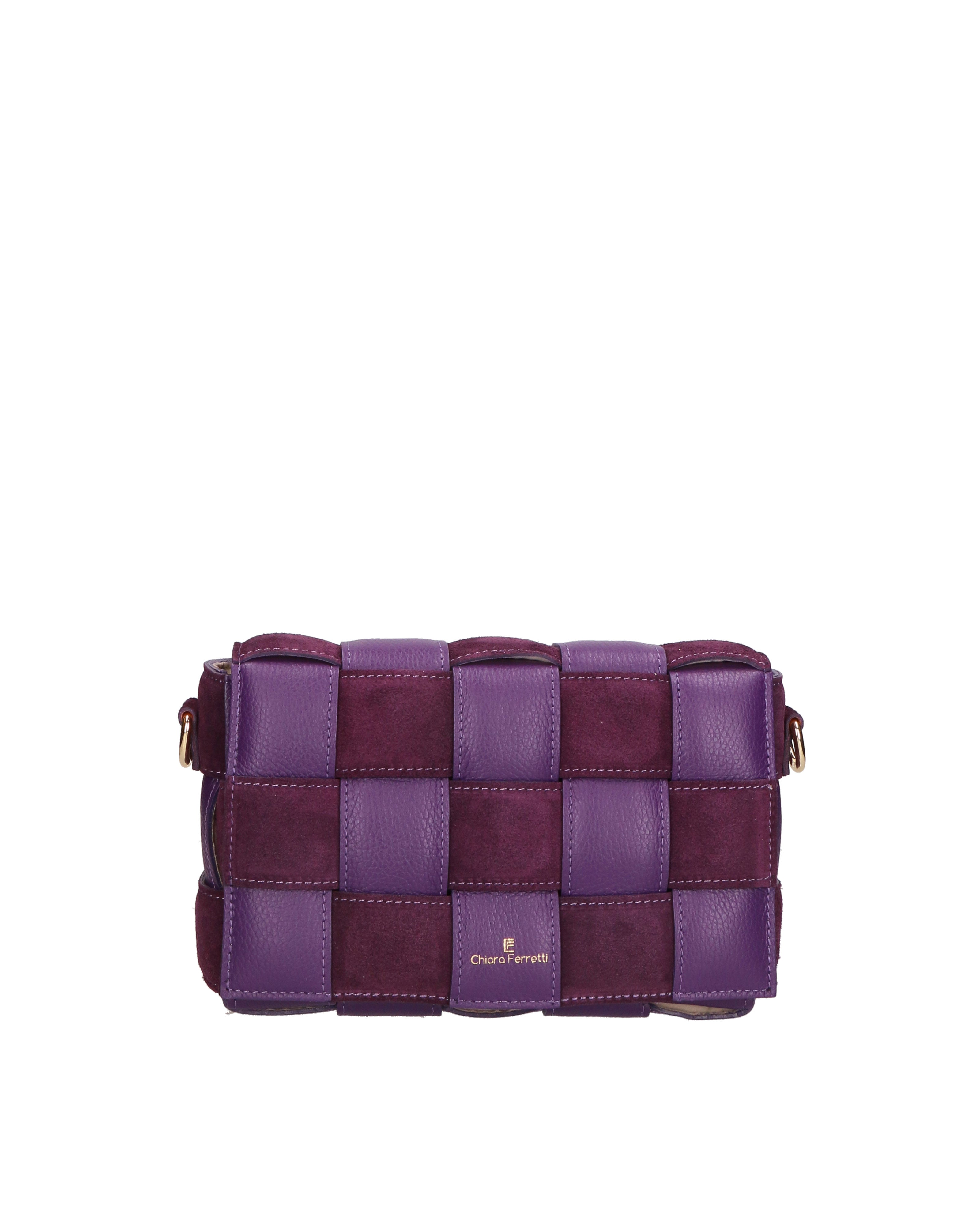 Aranea Borsa a tracolla donna Vera pelle R6080B-D45 VIOLA Chiara Ferretti