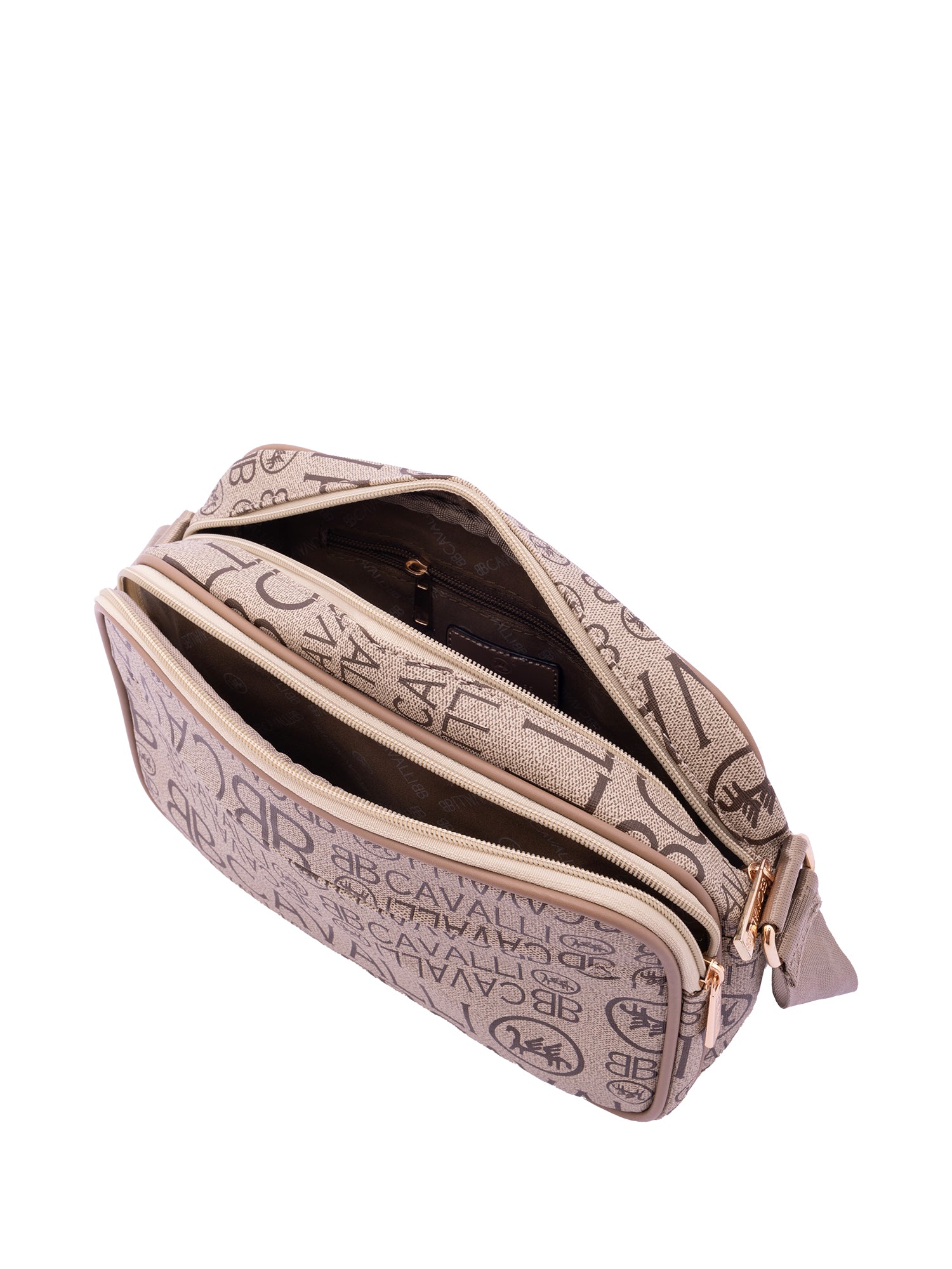 Borsa a tracolla da donna Ecopelle BC1374-KHAKI B Cavalli