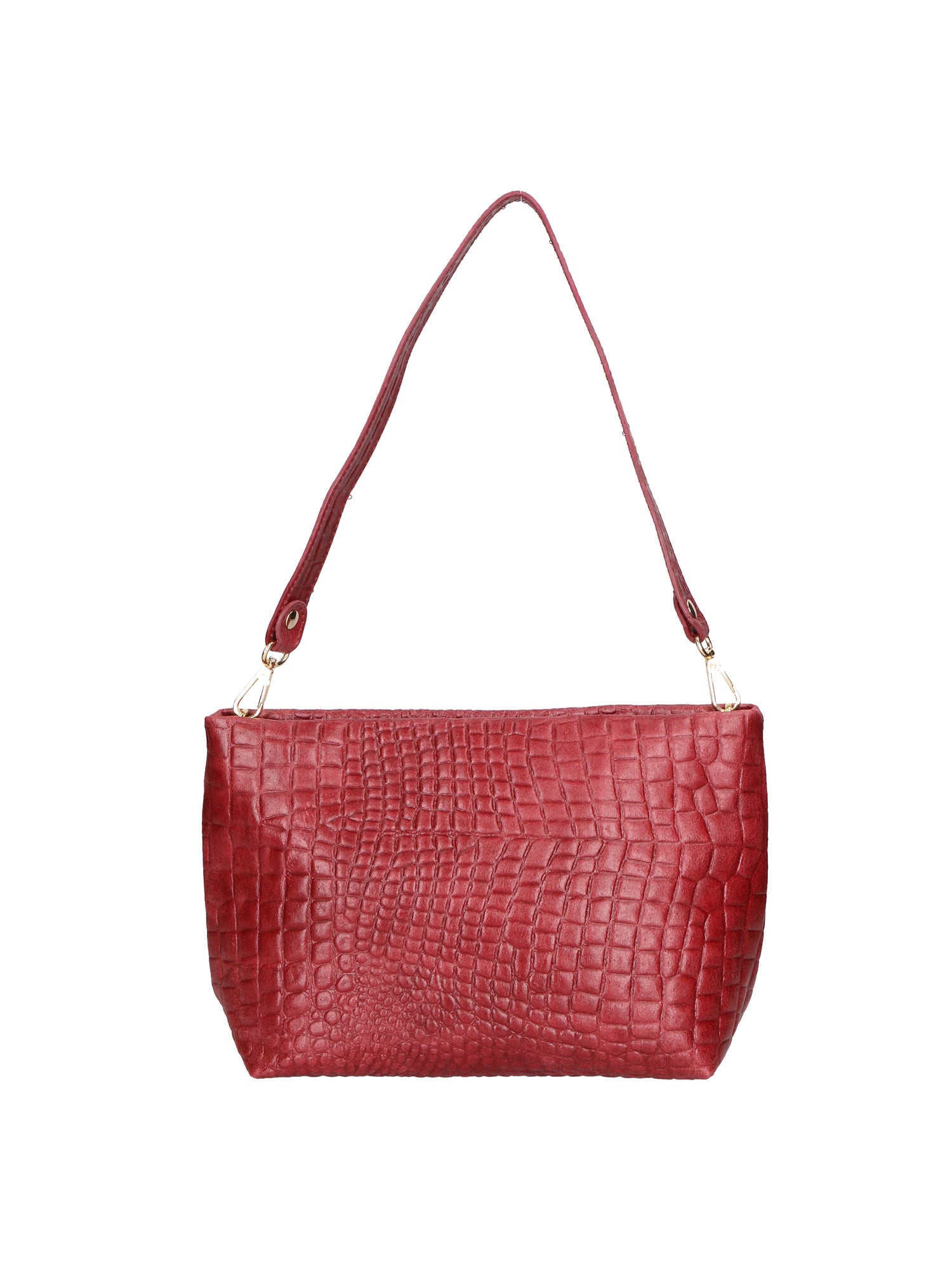Lorelei Borsa a spalla da donna Vera pelle croco 06498-037 BORDO Gave Lux