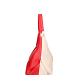 Borsa a spalla da donna Vera pelle 07233-D58 ROSSO+D37 LATTE Roberta Rossi