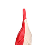 Borsa a spalla da donna Vera pelle 07233-D58 ROSSO+D37 LATTE Roberta Rossi