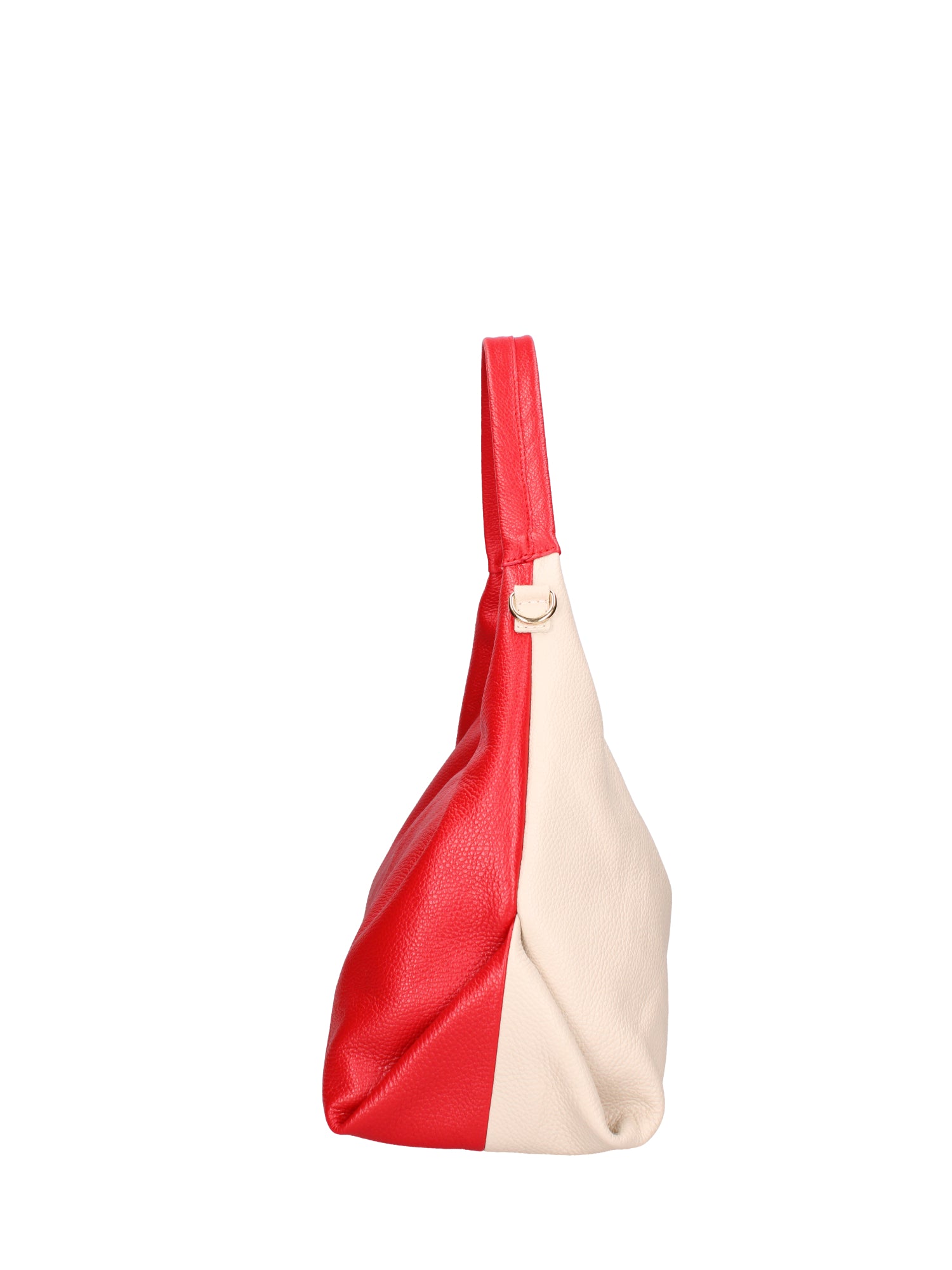 Borsa a spalla da donna Vera pelle 07233-D58 ROSSO+D37 LATTE Roberta Rossi