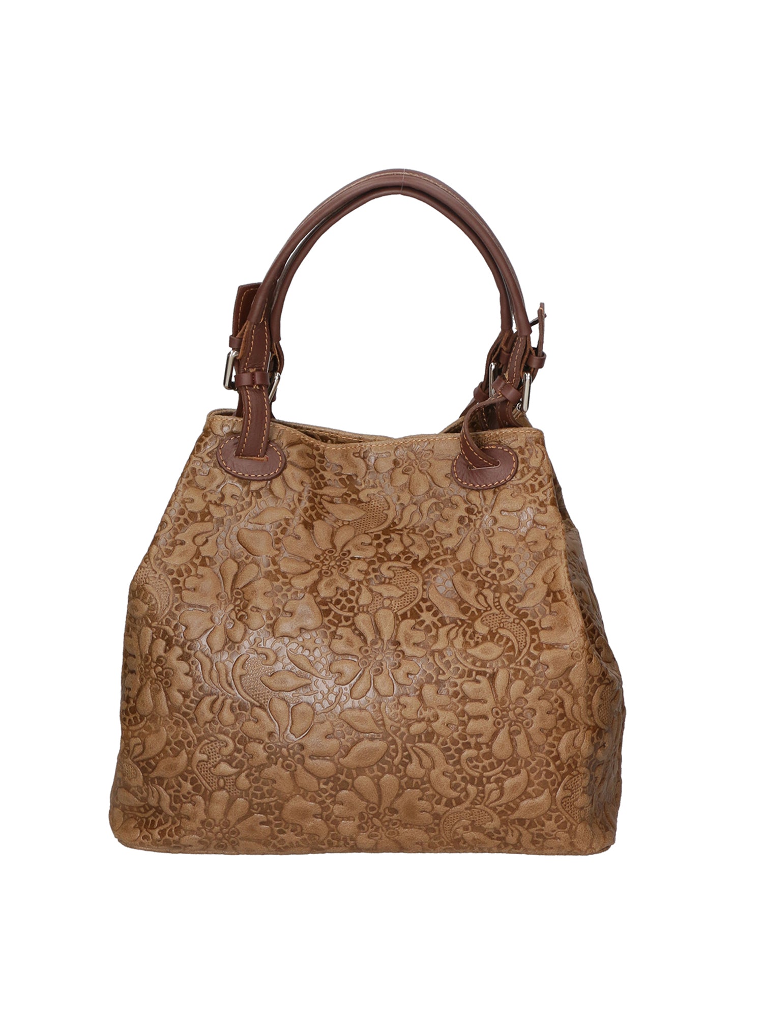 Elenia Borsa a mano da donna Vera pelle 80049-009 TAUPE SCURO Gave Lux