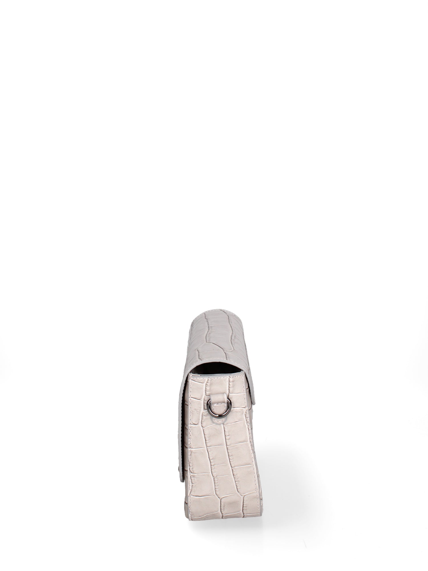 Borsa a tracolla da donna Vera pelle effetto cocco JR-W-1164CC-GLACIER GREY-CDF John Richmond
