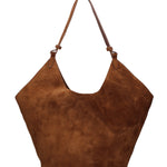 Lisboa Borsa a spalla da donna Pelle Scamosciata 7776-CHOC Gave Lux