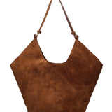 Lisboa Borsa a spalla da donna Pelle Scamosciata 7776-CHOC Gave Lux