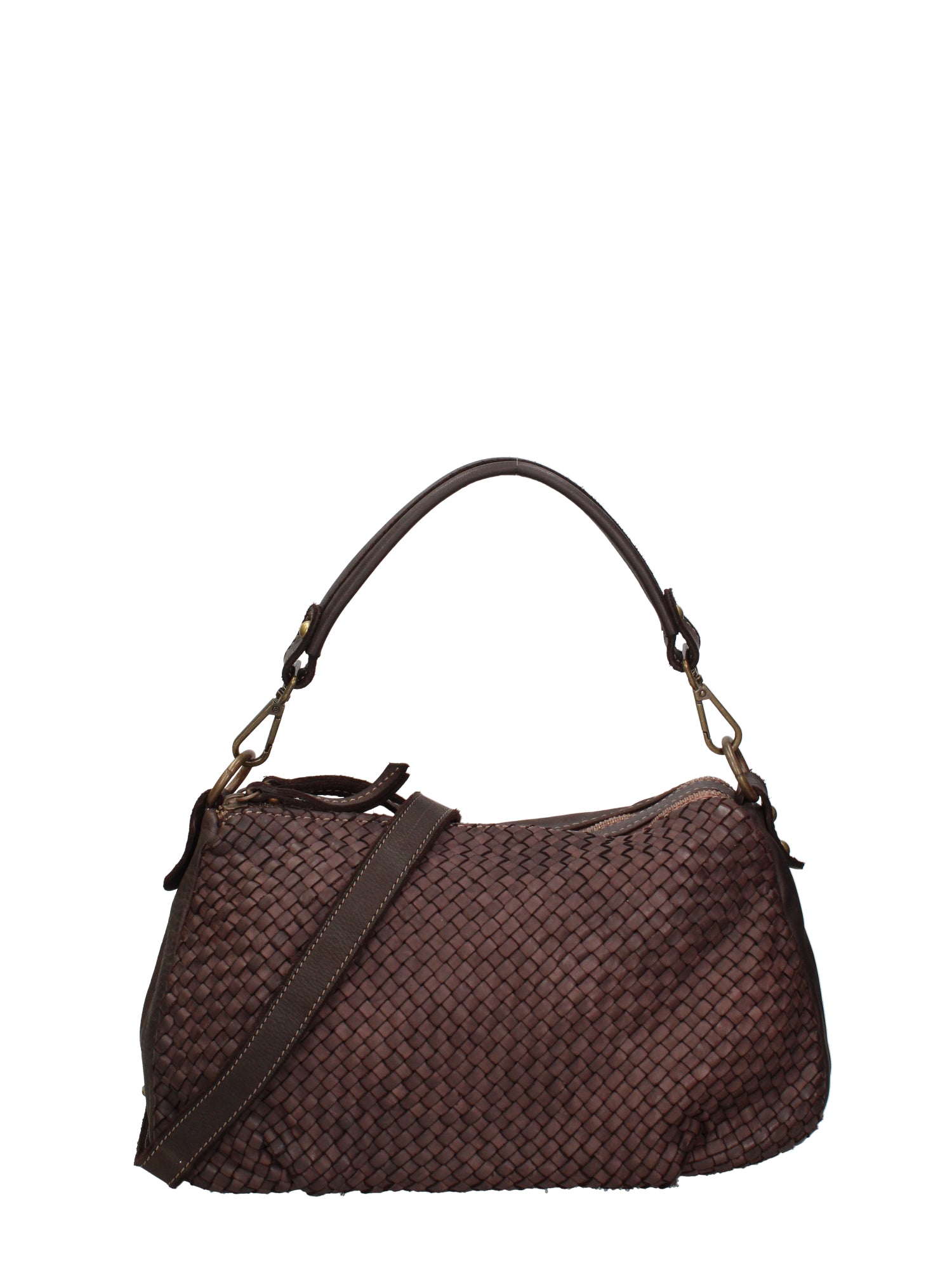 Novella Borsa a spalla da donna Vera pelle 7800-T.MORO Gave Lux