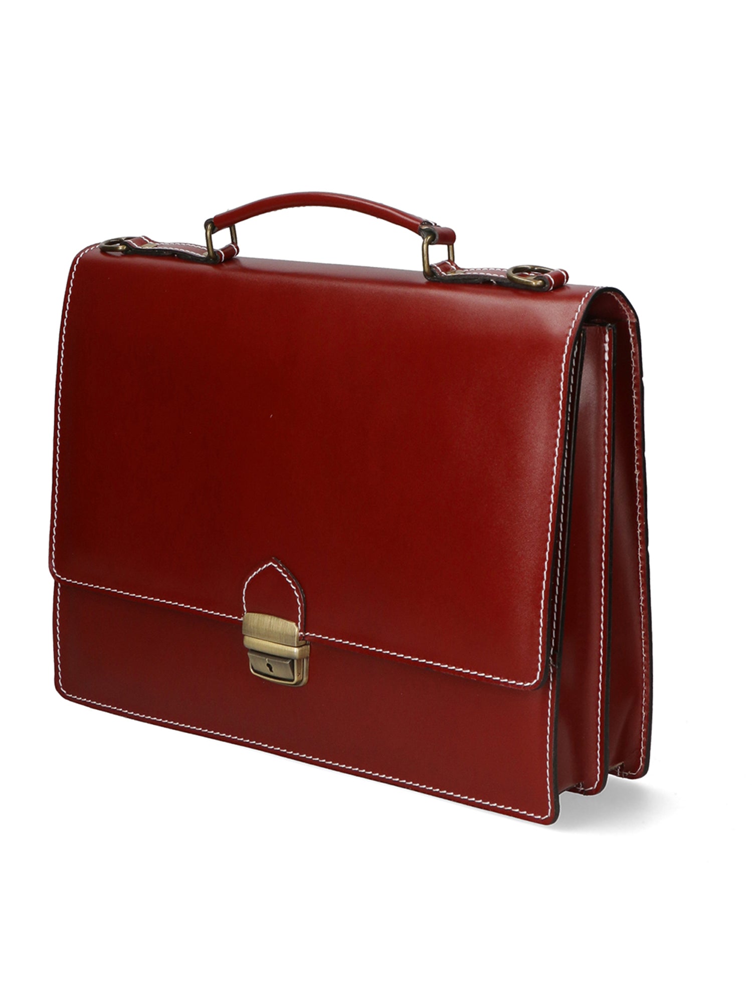 Ivo 7003-ROSSO Borsa da lavoro unisex in vera pelle Gave Lux