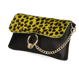 Safira Borsa a mano da donna Vera pelle 04760-LEO P GIALLO Gave Lux