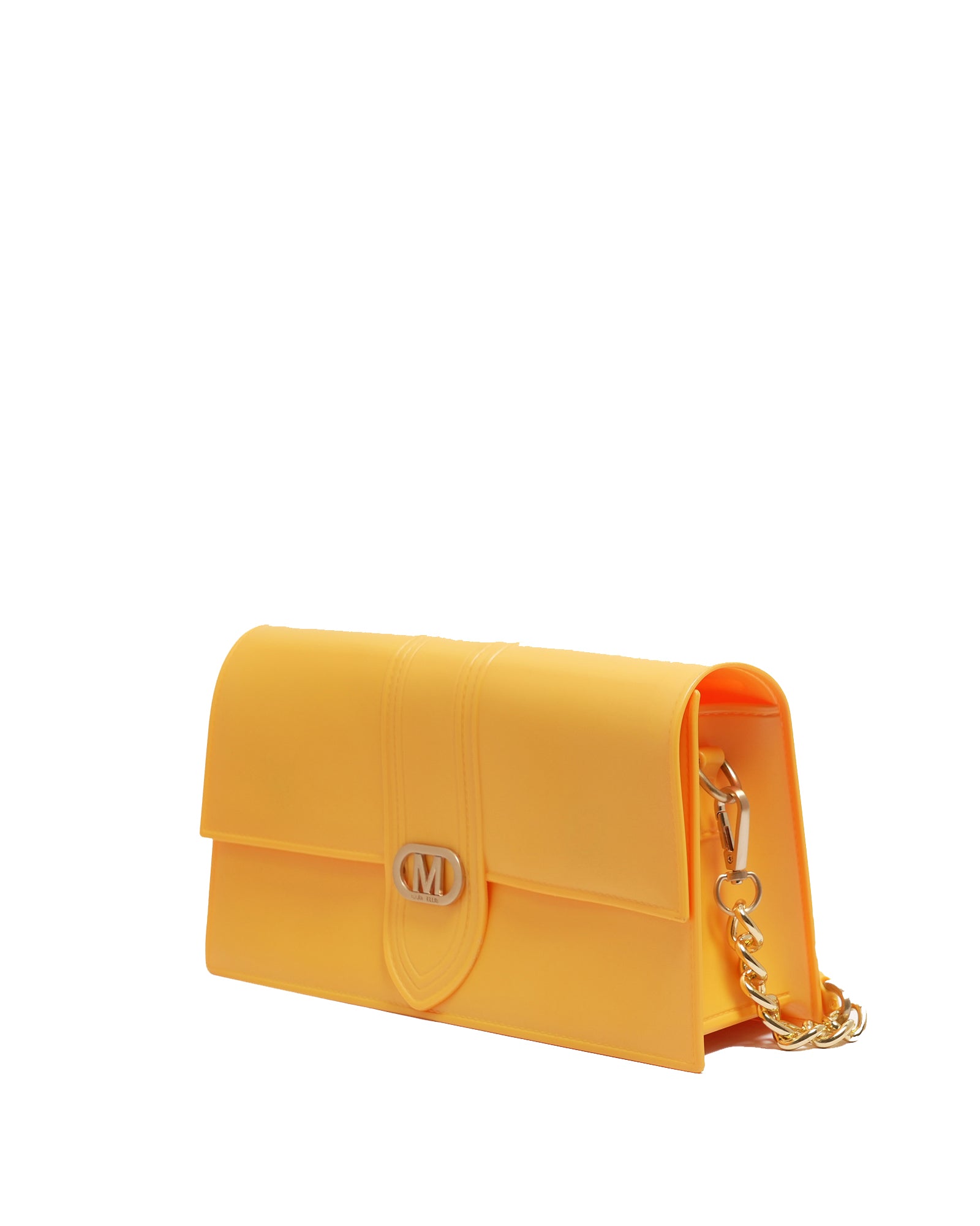 Borsa a mano da donna 100% Pvc FLAT ROOD M-VANIGLIA + OFF GOLD Marc Ellis