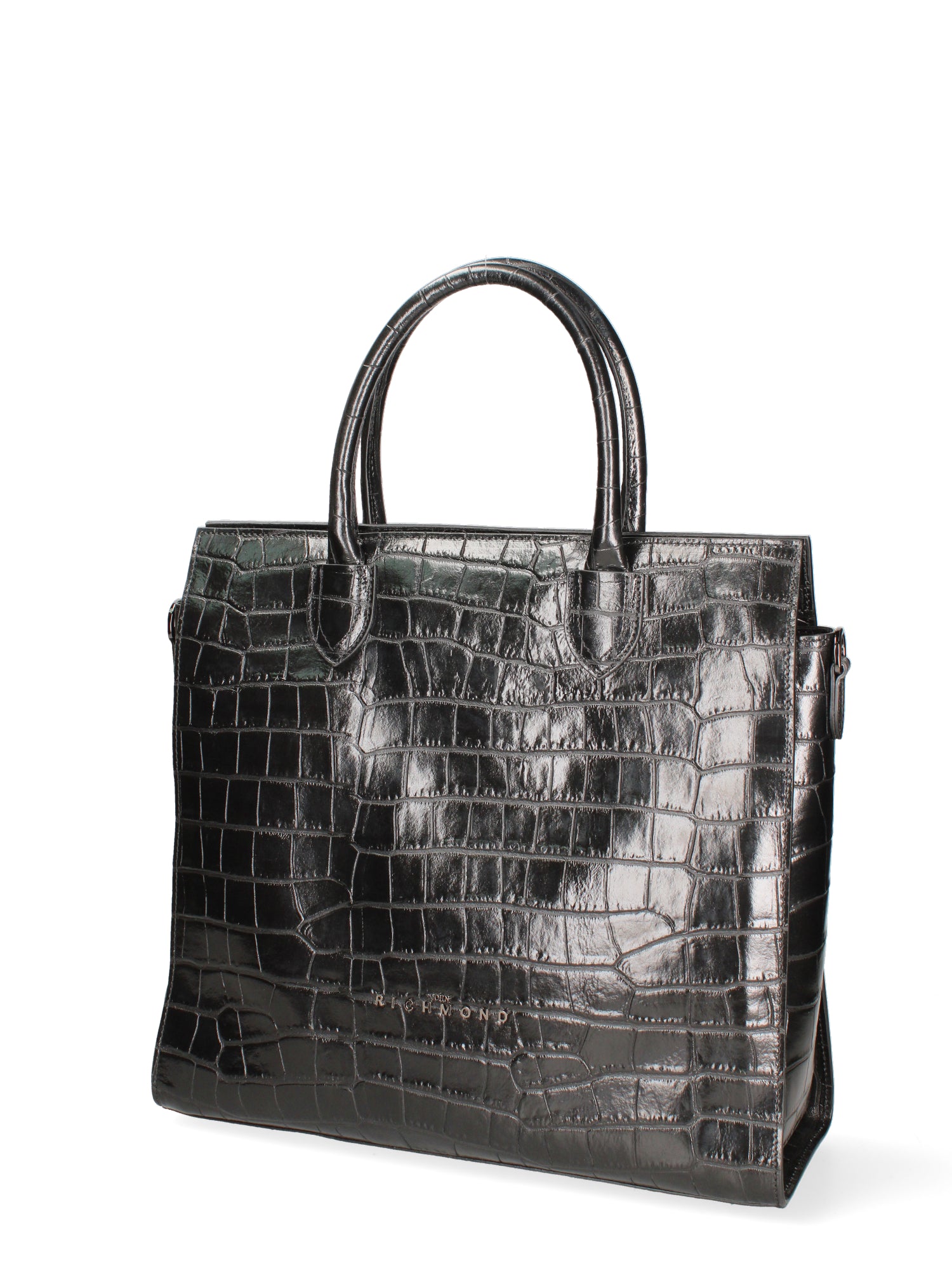 Borsa a mano da donna Vera pelle effetto cocco JR-W-1024-BLACK John Richmond