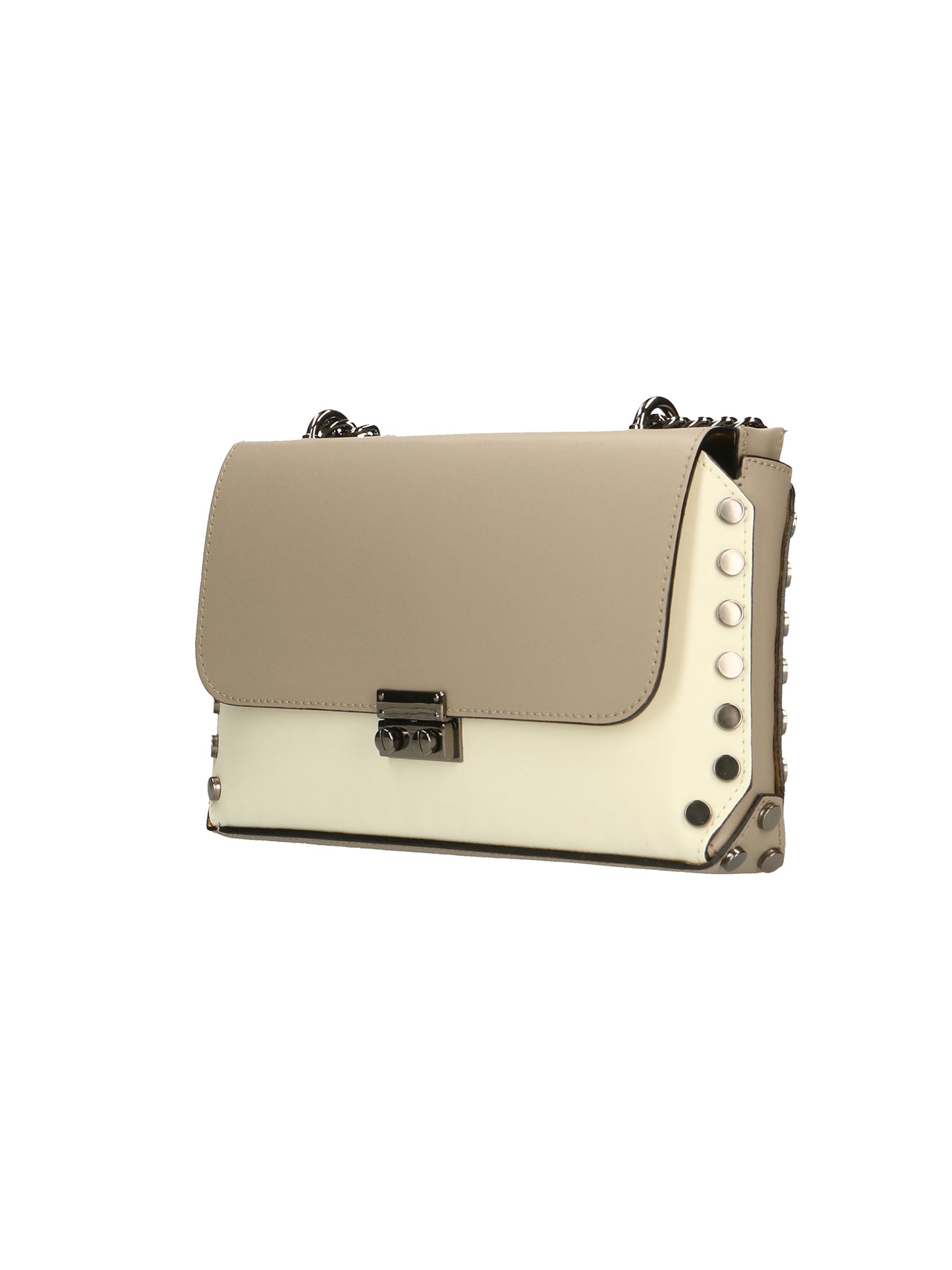 Vera pelle 8641-BEIGE+TAUPE Borsa a tracolla da donna Evanthe Pro Gave Lux