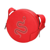 Naomi Borsa a spalla da donna Vera pelle 190960-ROSSO RED Gave Lux