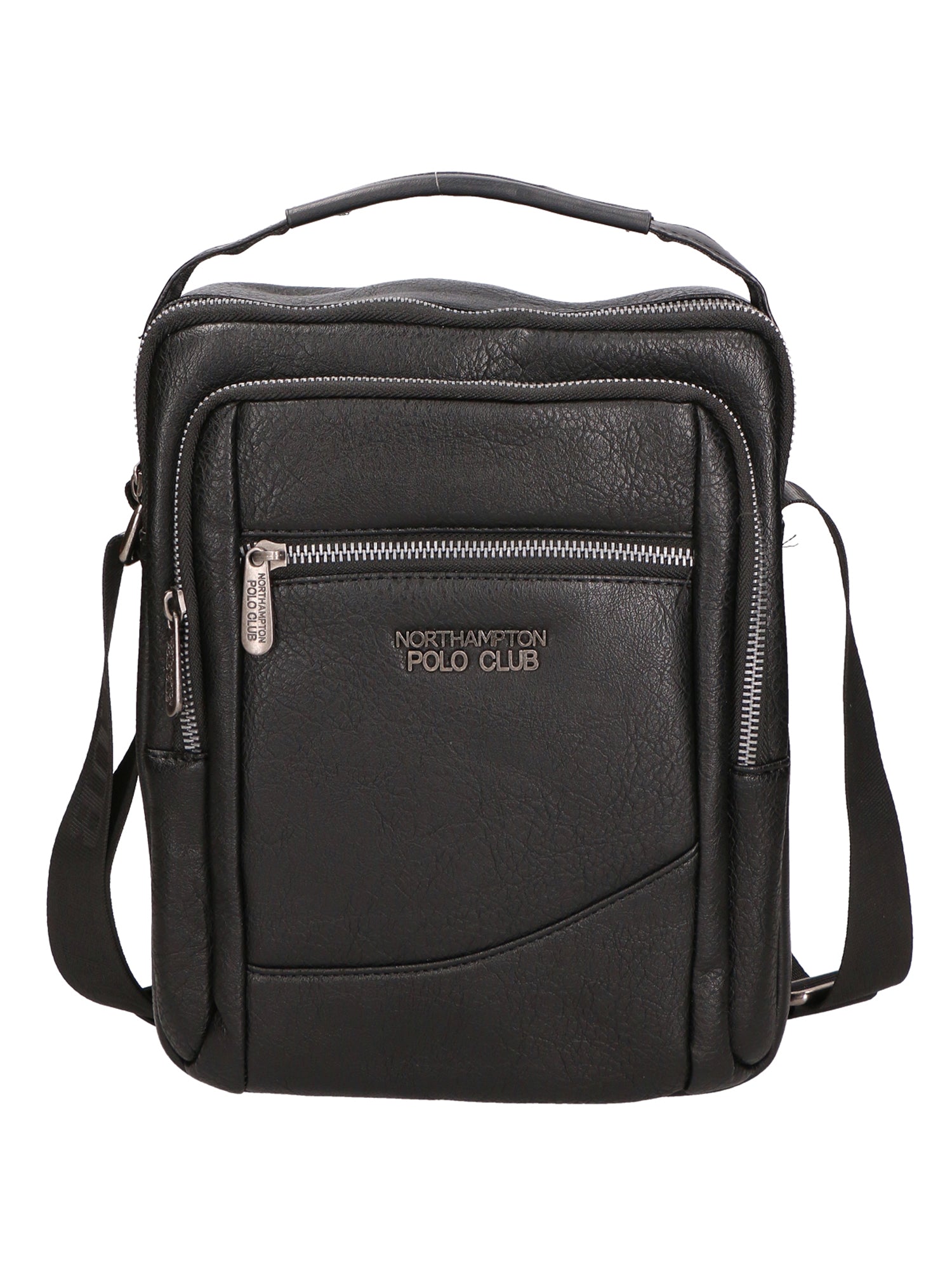 Borsa a tracolla uomo in pelle PU Casual PCL3002-BLACK Northampton Polo Club