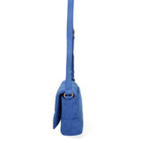 Borsa a spalla da donna Ecopelle DC3323-1-BLUE Diana&co