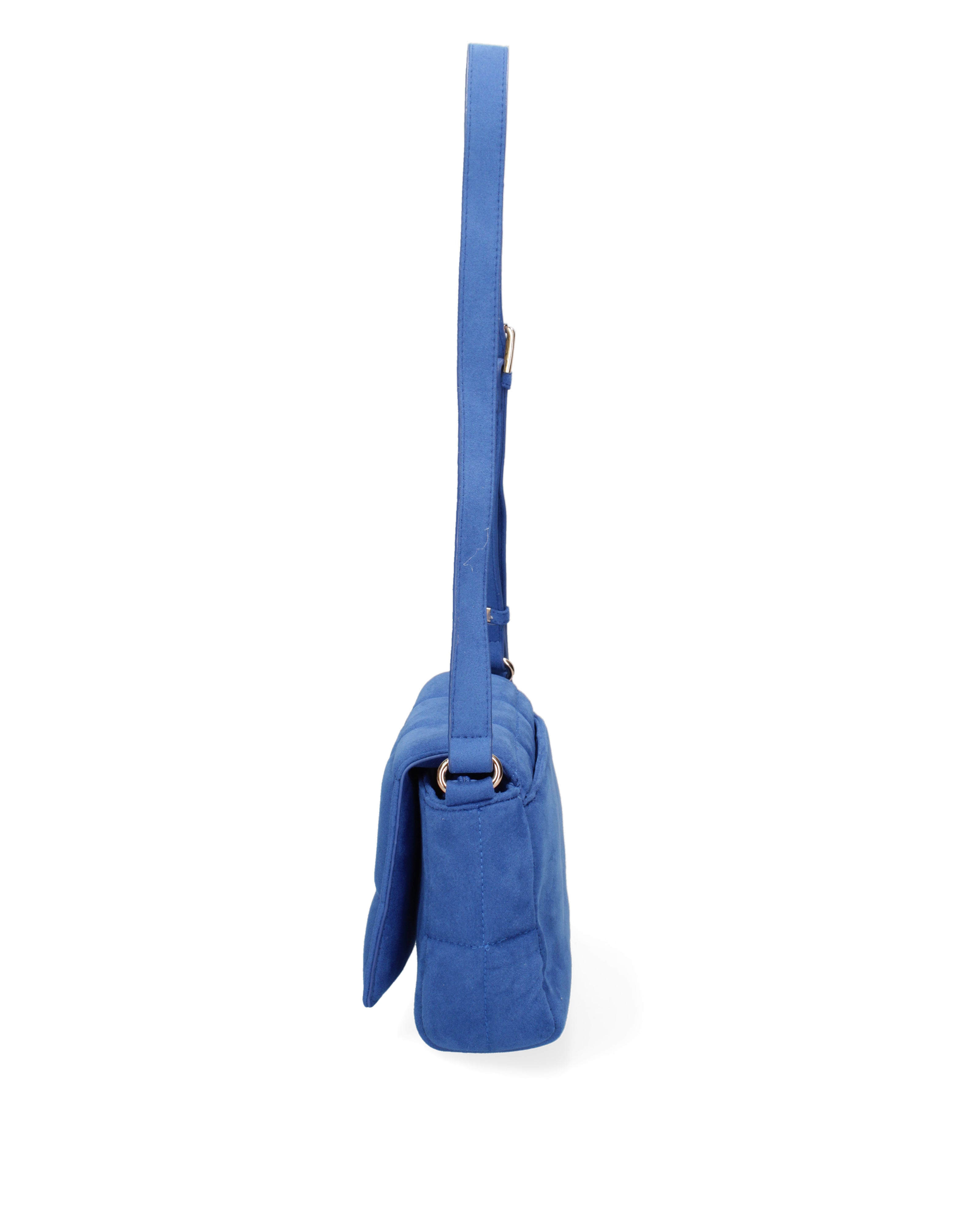 Borsa a spalla da donna Ecopelle DC3323-1-BLUE Diana&co