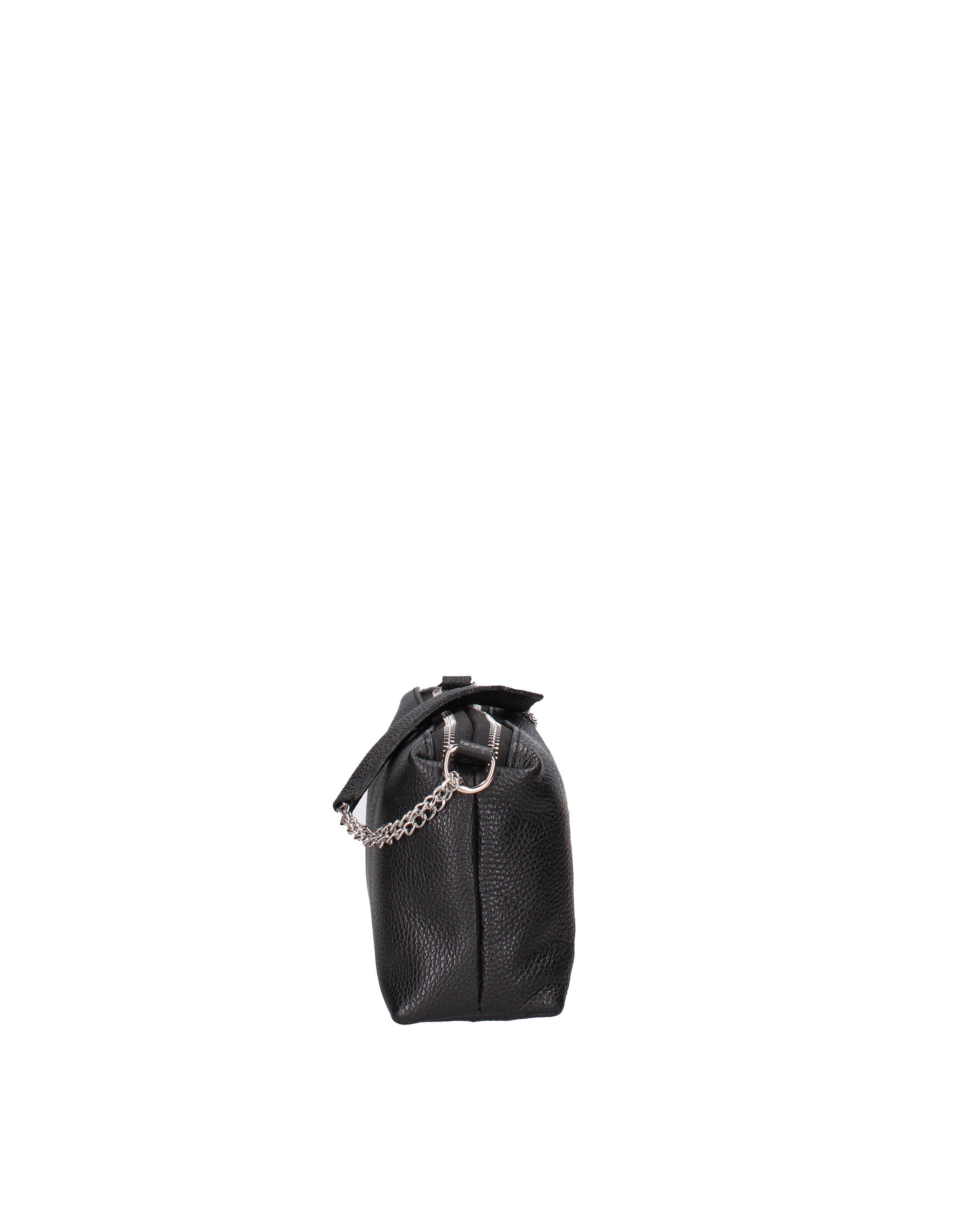 Borsa a spalla da donna Vera pelle 07141-D28 NERO Viola Castellani