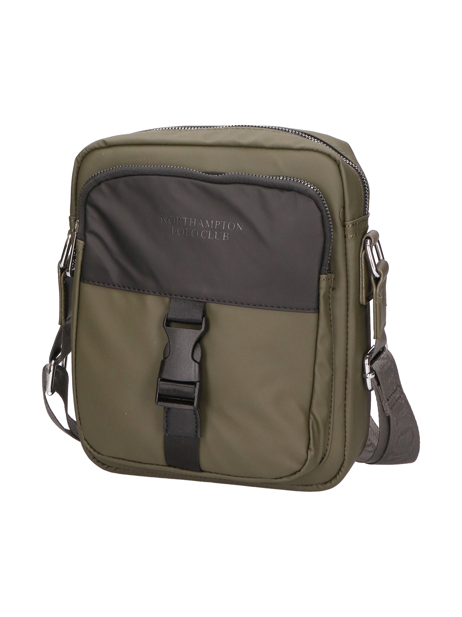 Borsa a tracolla uomo 100% PU Leather PCL3018-GREEN-BLACK Northampton Polo Club