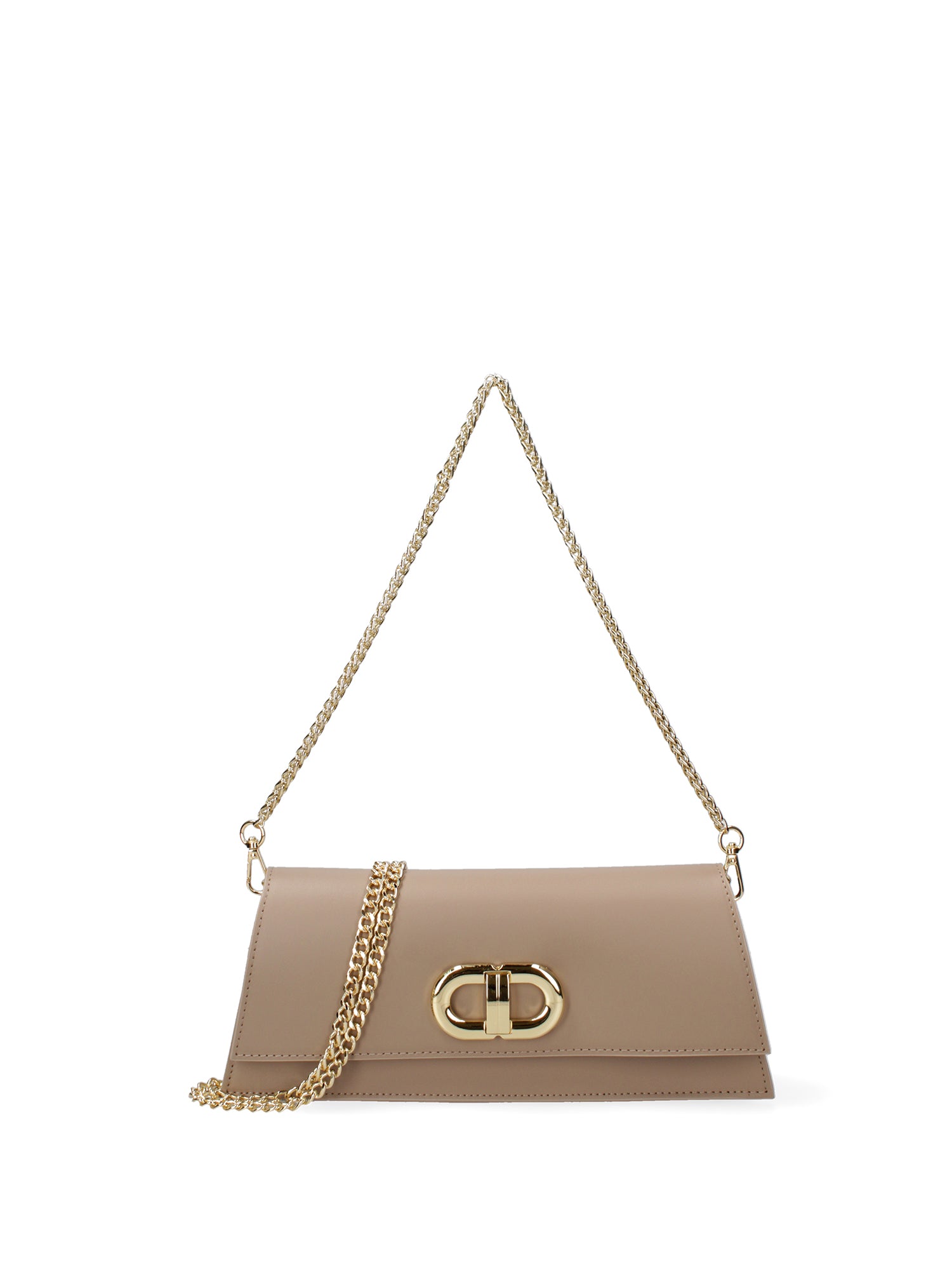 Borsa a spalla da donna Vera pelle 07313-L110 TAUPE Roberta Rossi