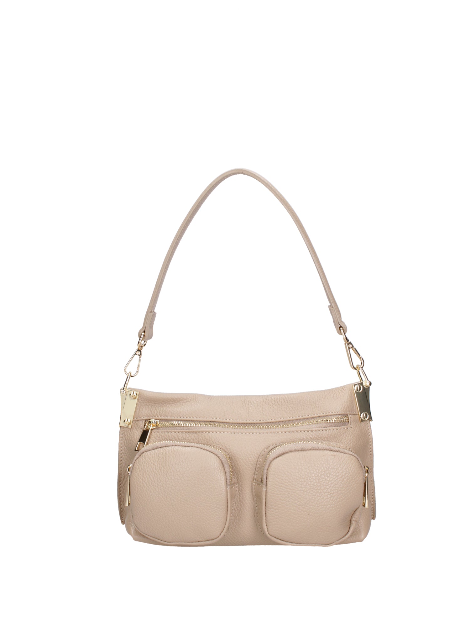 Borsa a spalla da donna Vera pelle 07147-D05 CAPPUCCINO Roberta Rossi