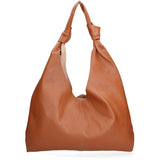 Borsa a spalla da donna 100% vera pelle 07156-D17 CUOIO SCURO Viola Castellani