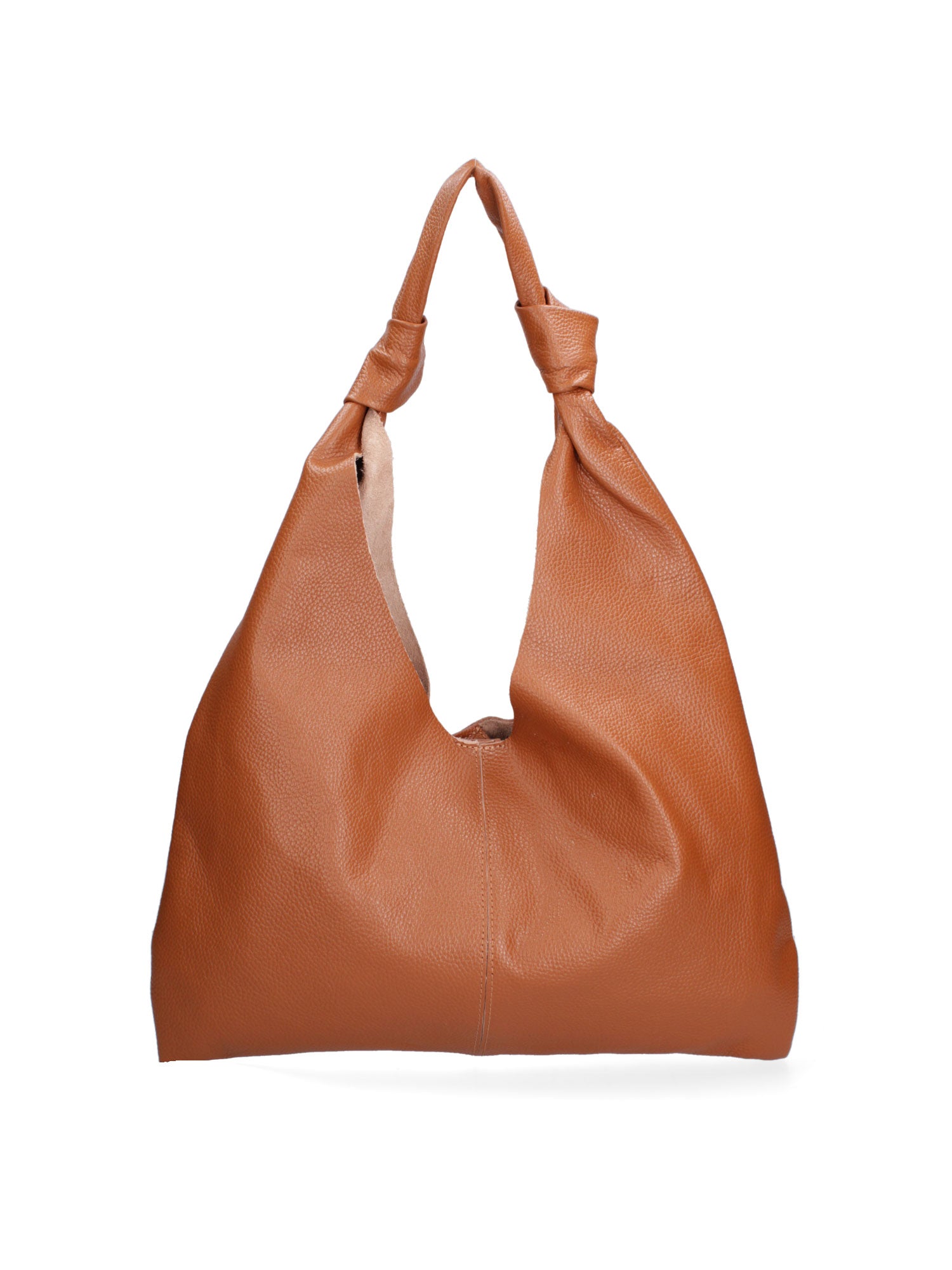 Borsa a spalla da donna 100% vera pelle 07156-D17 CUOIO SCURO Viola Castellani