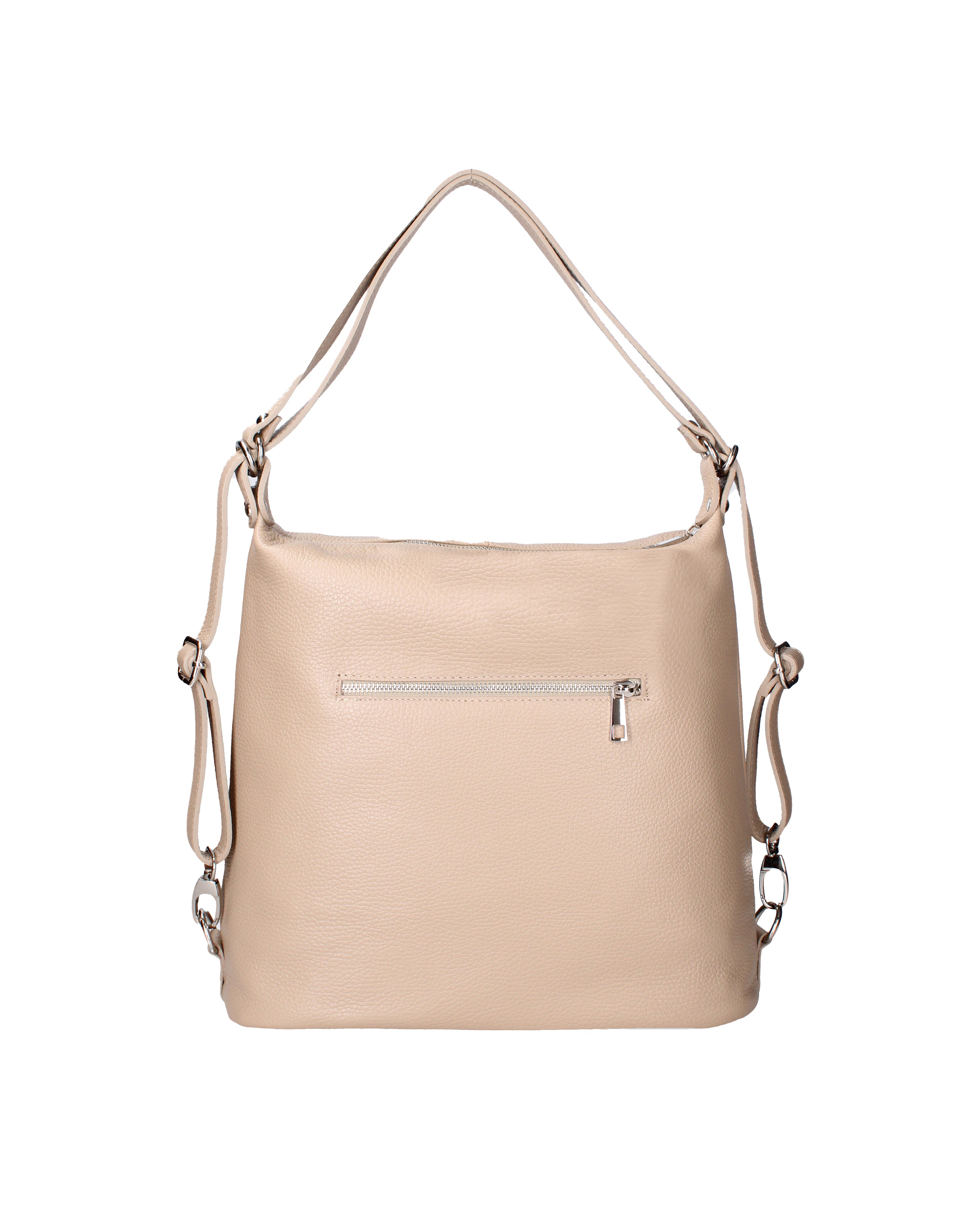 Vera pelle 07135-D05 CAPPUCCINO Borsa a spalla convertibile Anjelica Viola Castellani