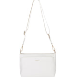 Borsa a spalla da donna 100% pelle vegana PU 703-1PT-WHITE Diana&co